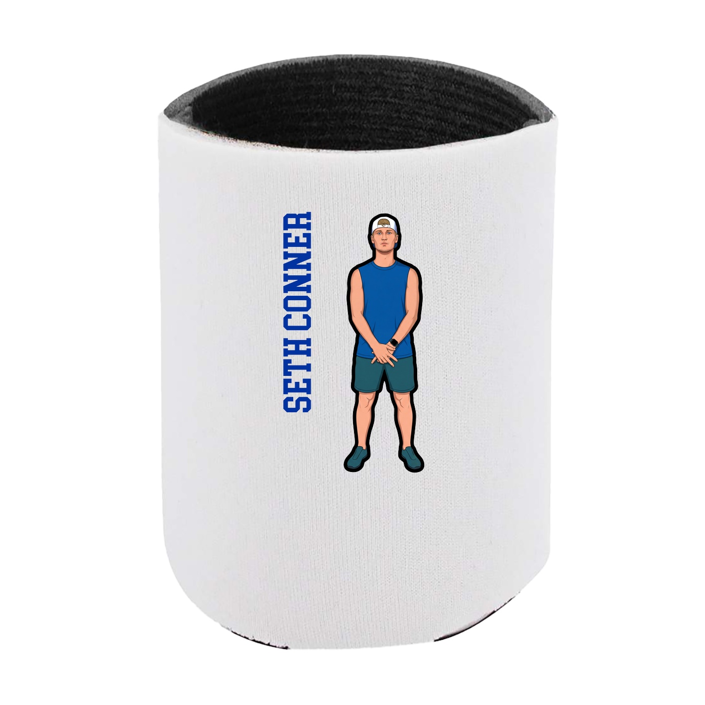 Can Holder — Name Vertical in White
