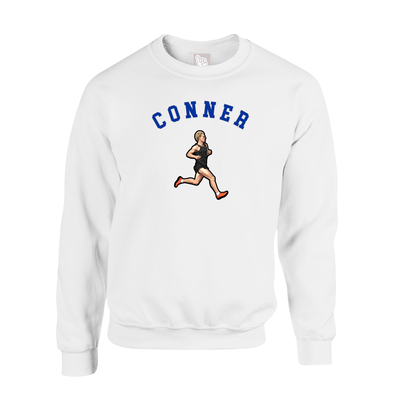 Fleece Crew — Shirsey Arch in White