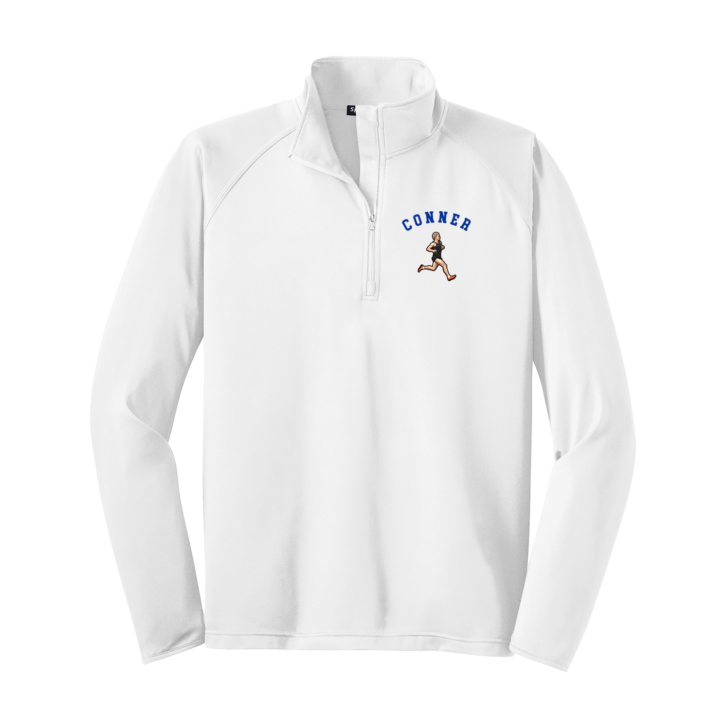 Q-Zip Pullover — Shirsey Arch in White