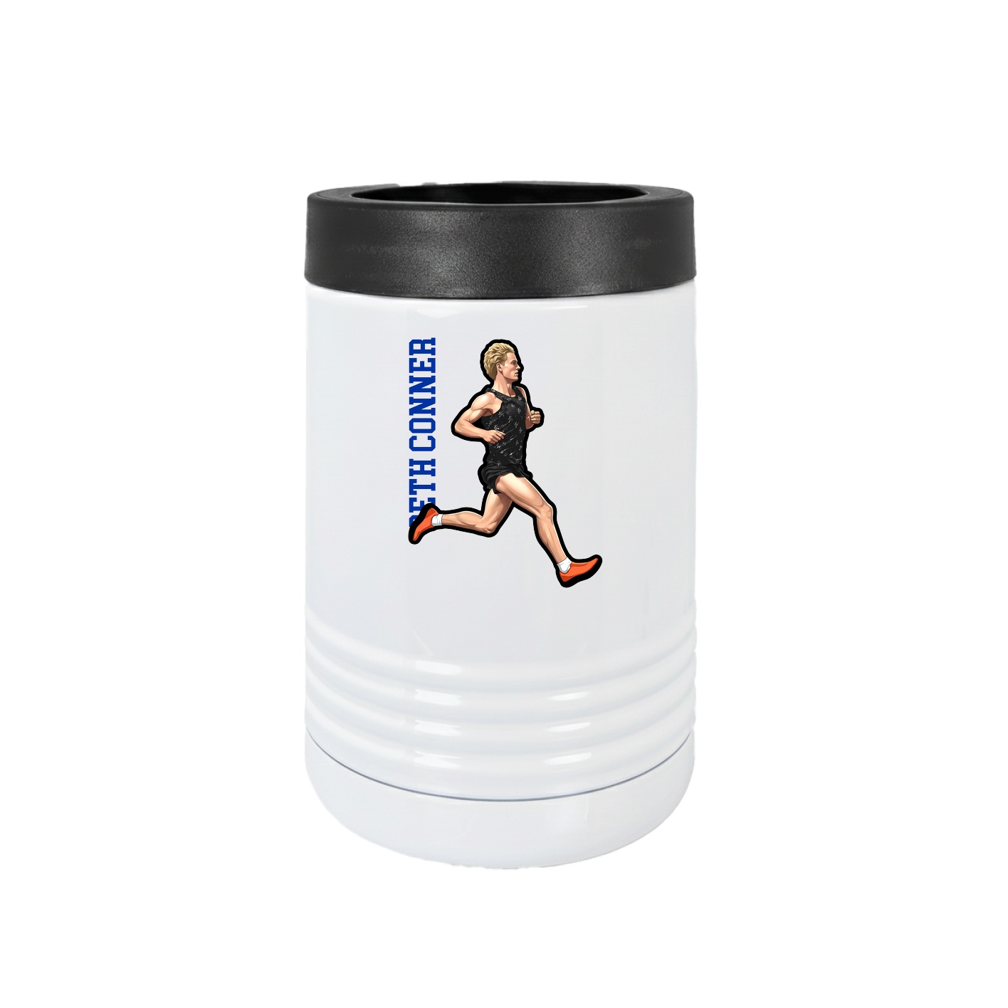 Beverage Holder — Name Vertical in White