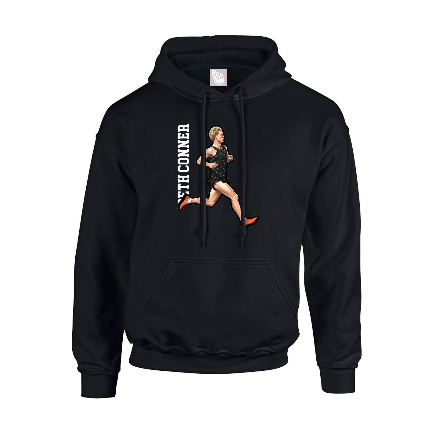 Hoodie — Name Vertical in Black