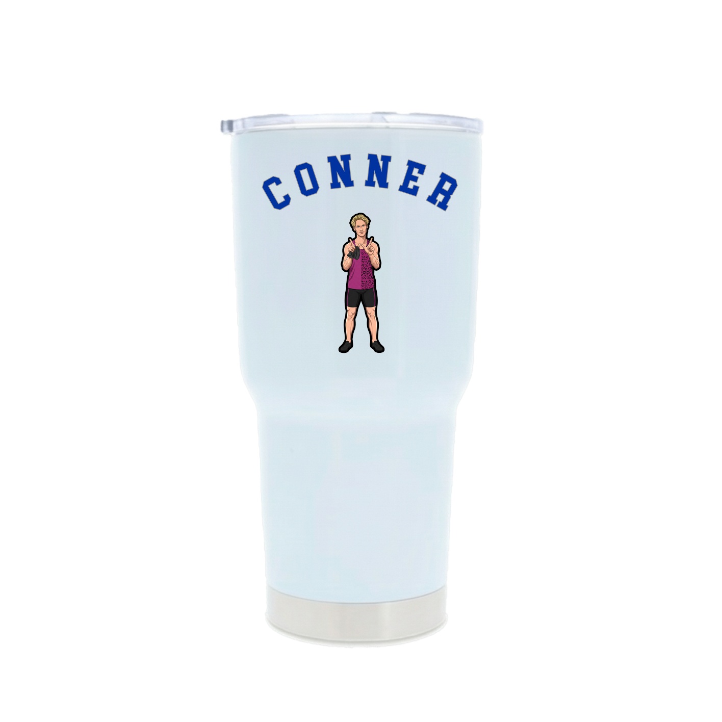 30oz Stainless Steel Tumbler — Shirsey Arch in White