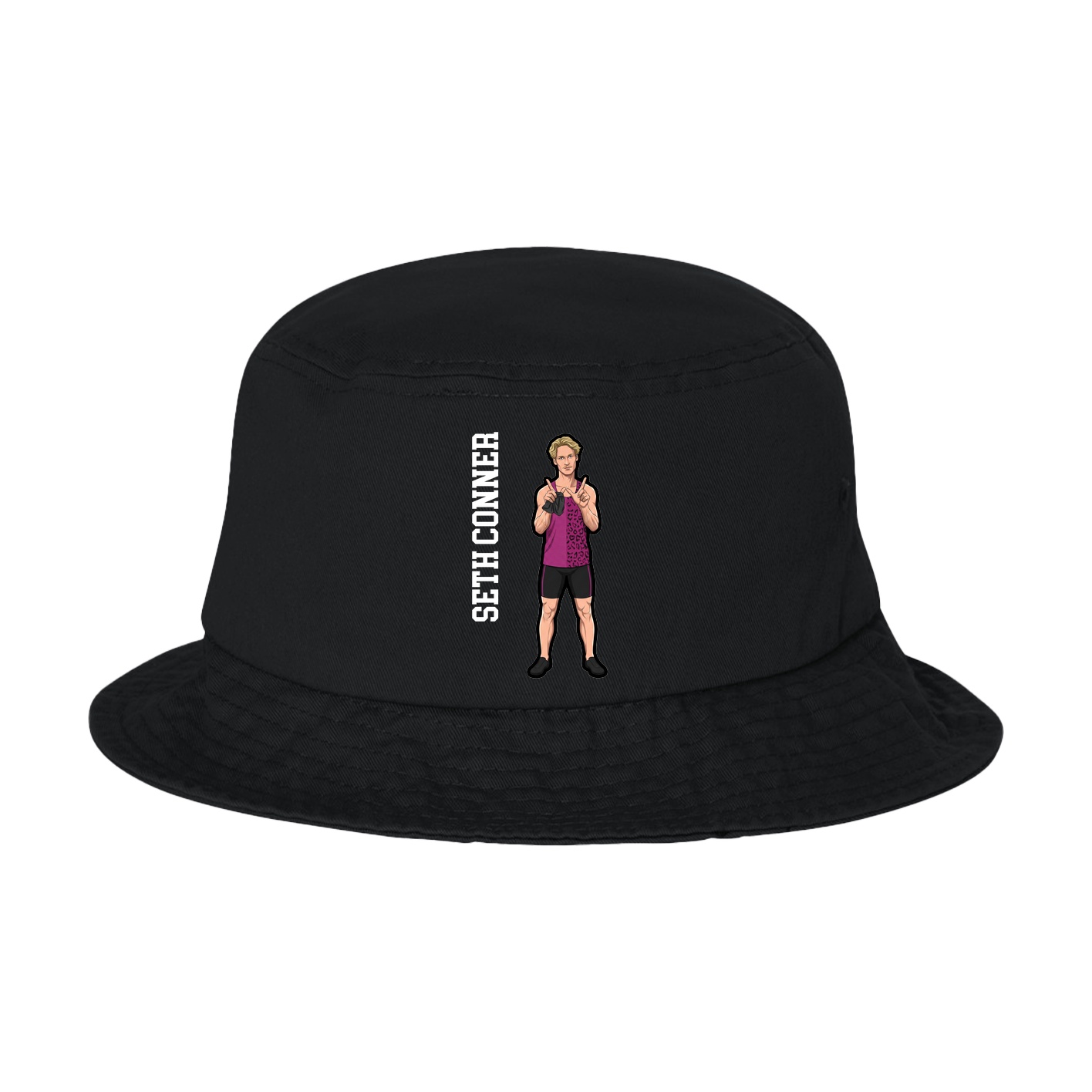 Bucket Cap — Name Vertical in Black