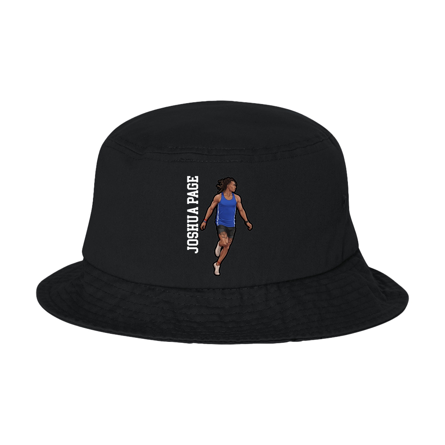 Bucket Cap — Name Vertical in Black