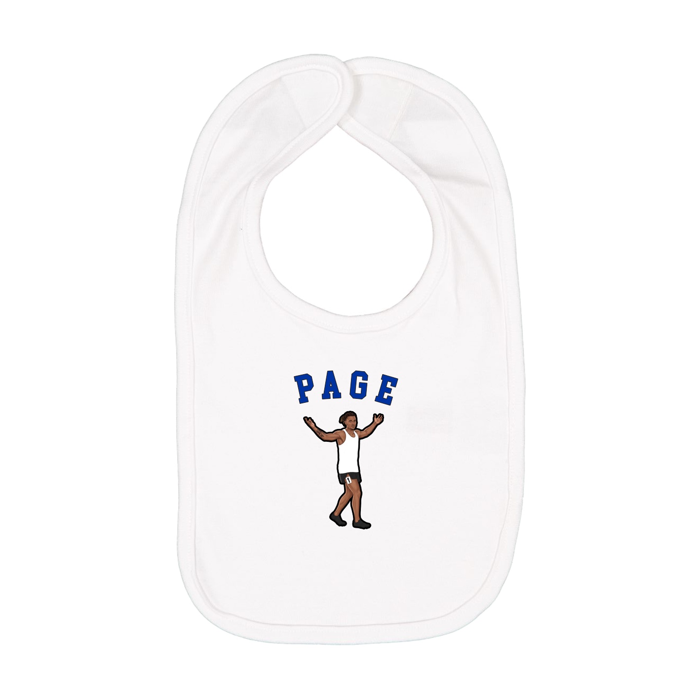 Infant Bib — Shirsey Arch in White