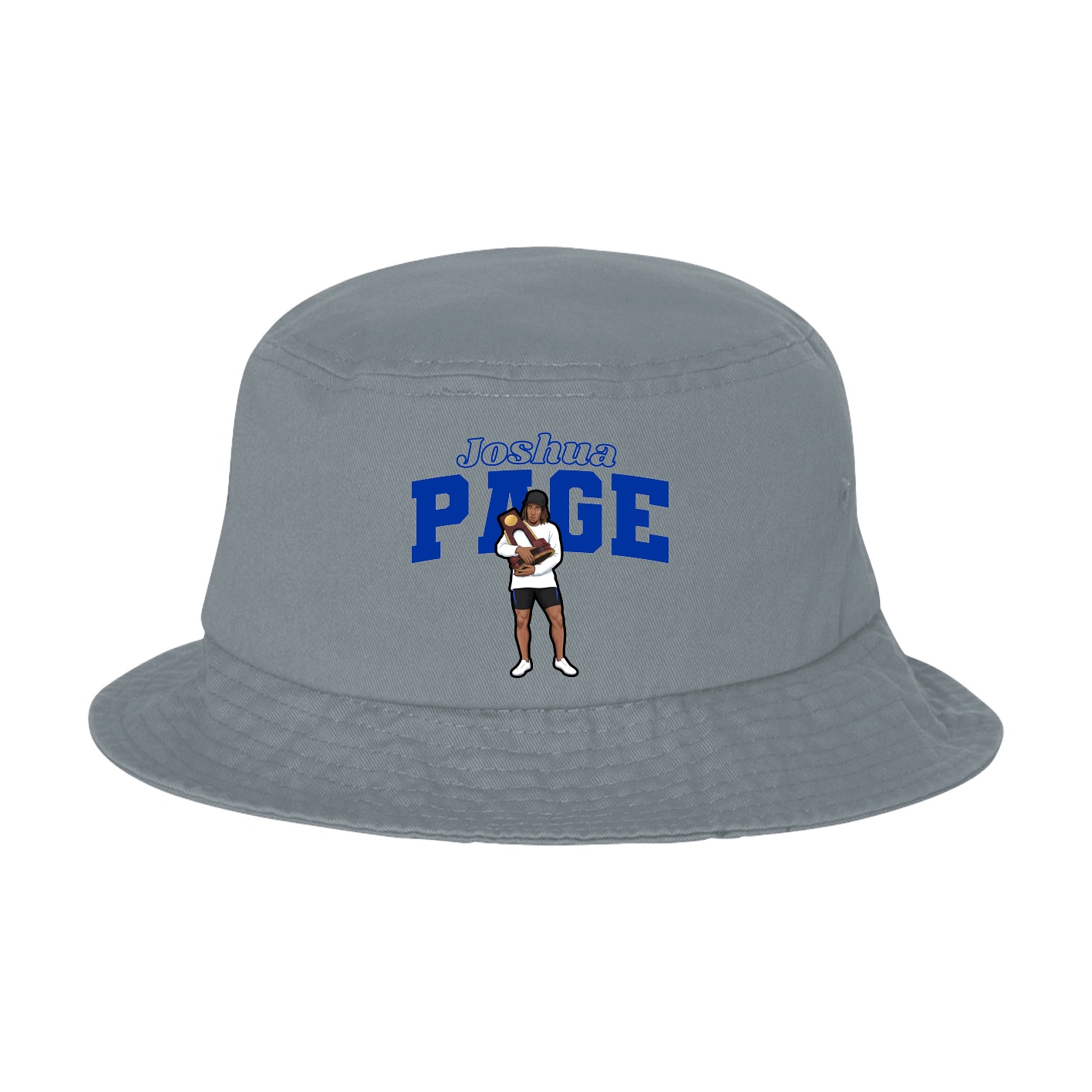 Bucket Cap — Name Arch in Grey
