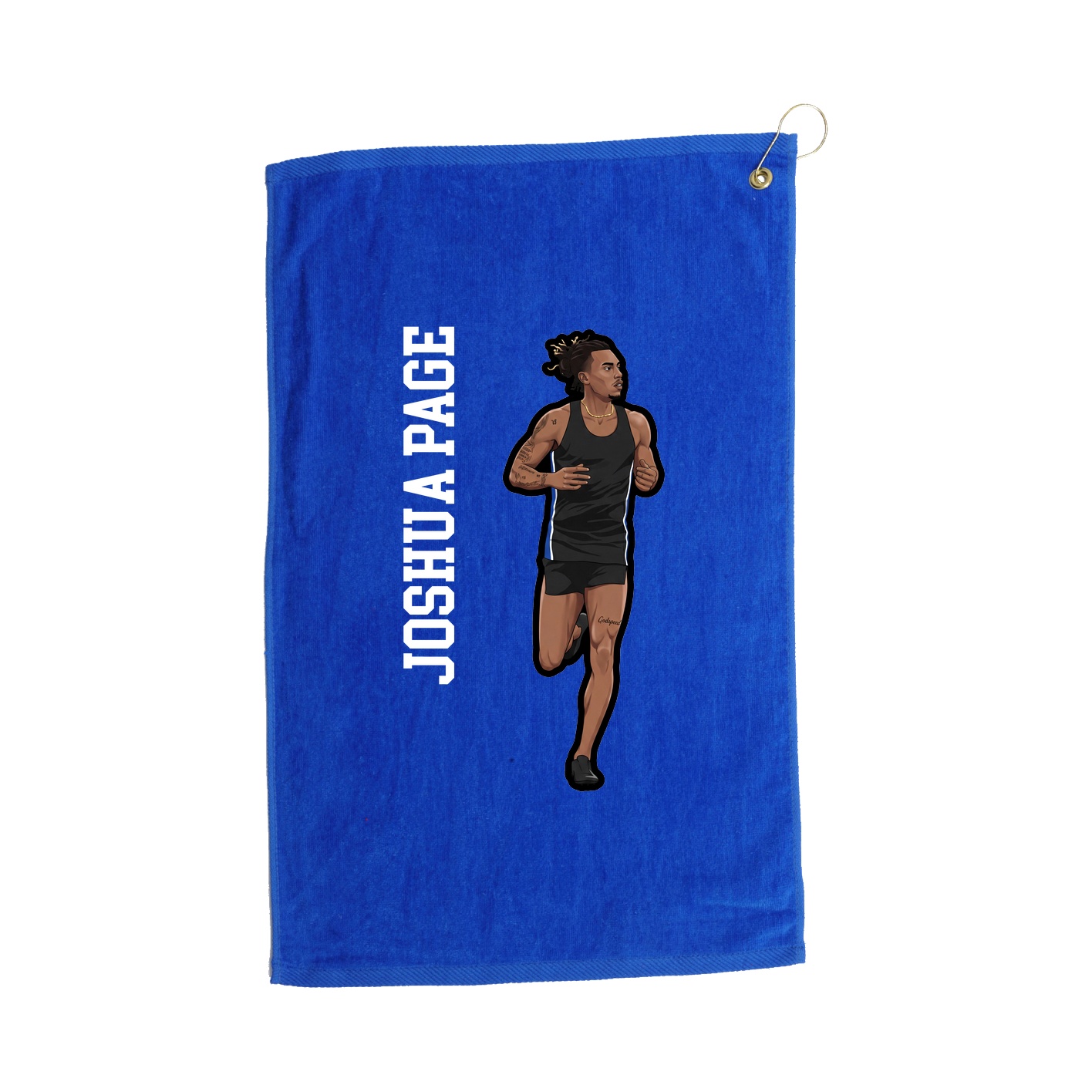 Golf Towel — Name Vertical in Royal