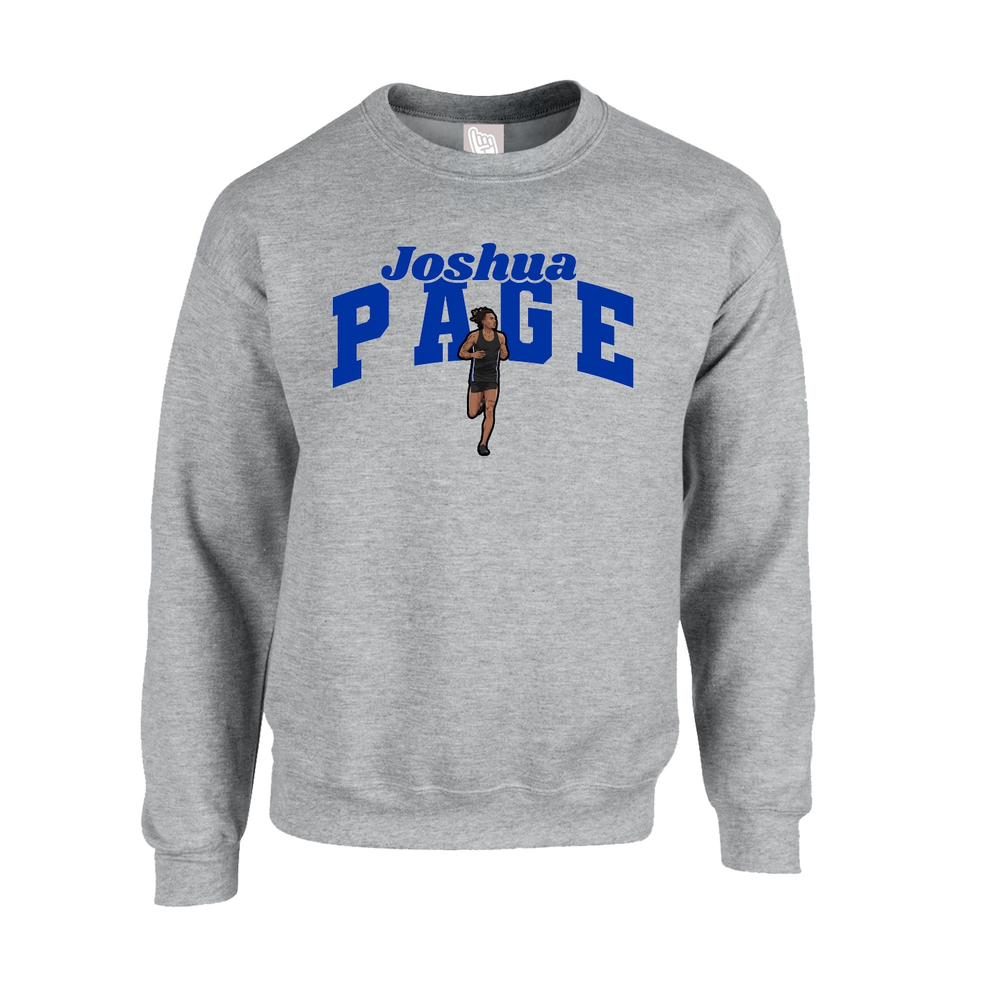 Fleece Crew — Signature Arch in Grey
