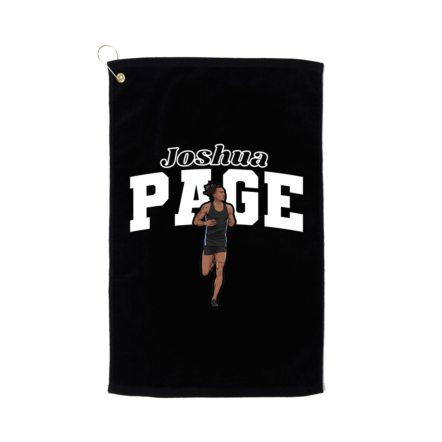 Golf Towel — Name Arch in Black