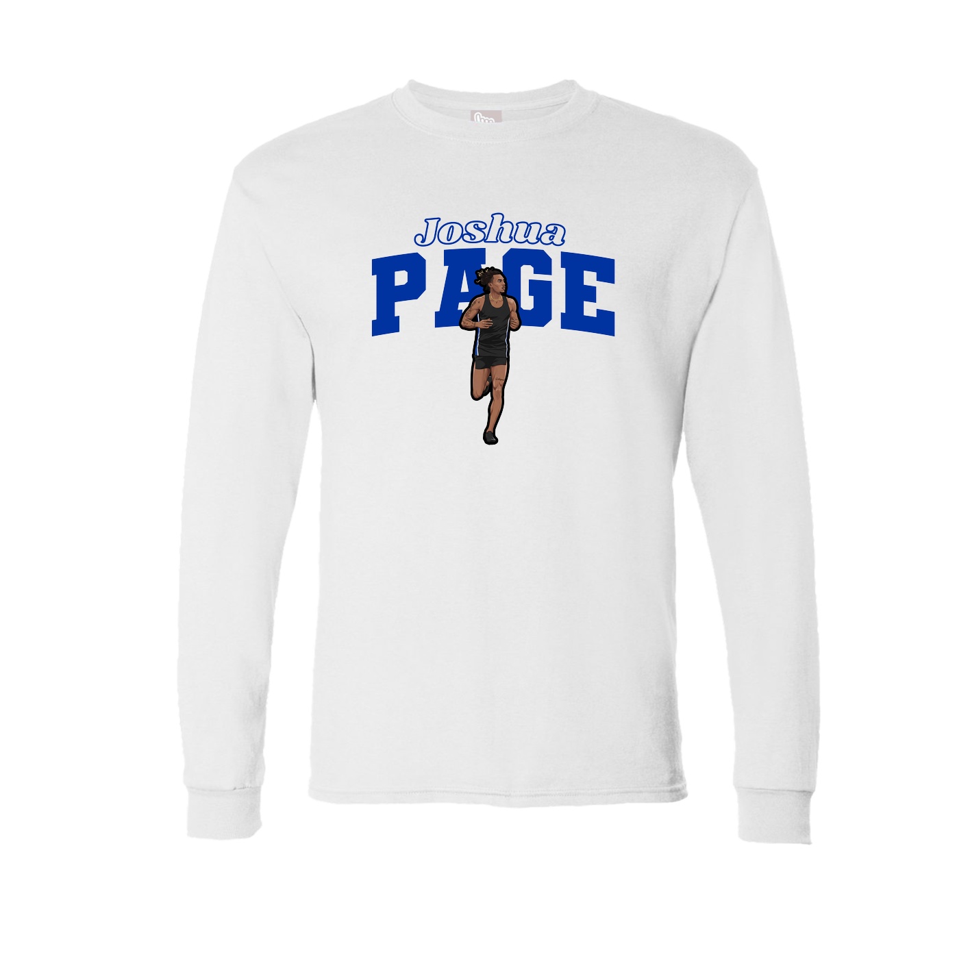 Long Sleeve Tee — Name Arch in White
