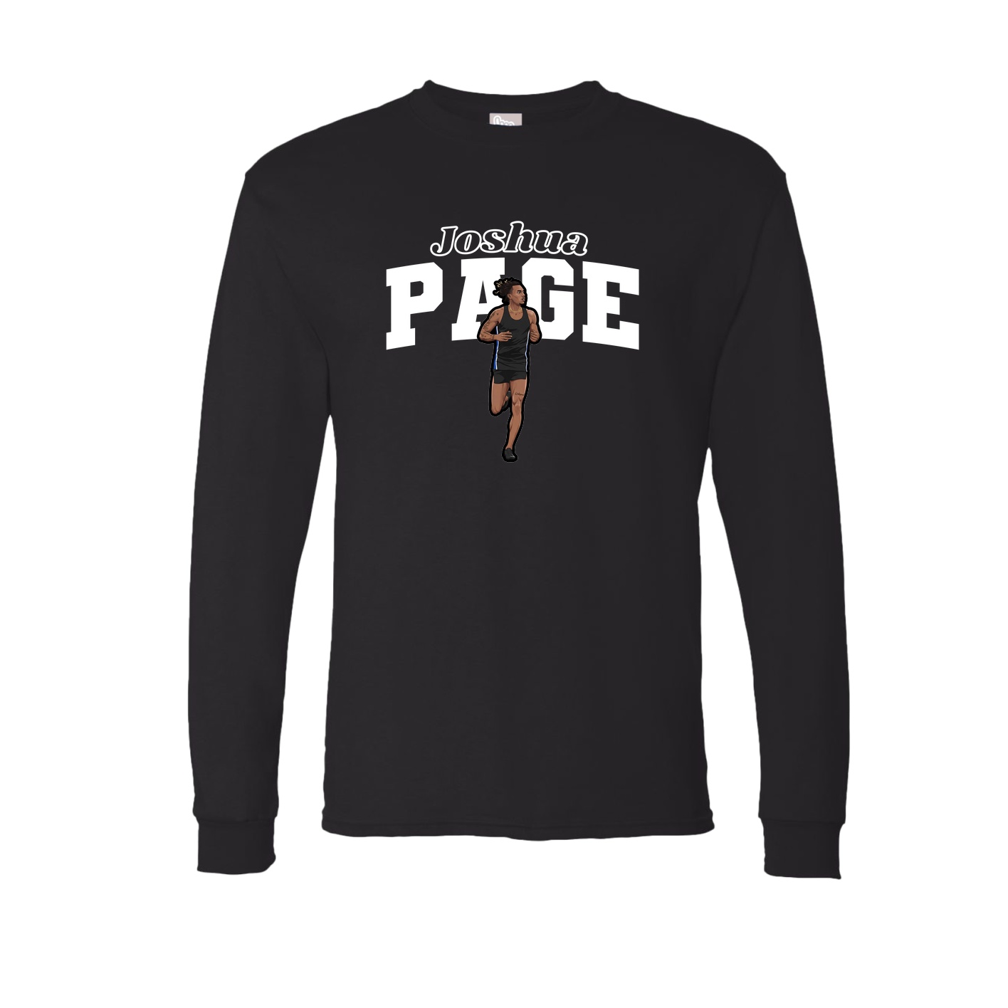 Long Sleeve Tee — Name Arch in Black