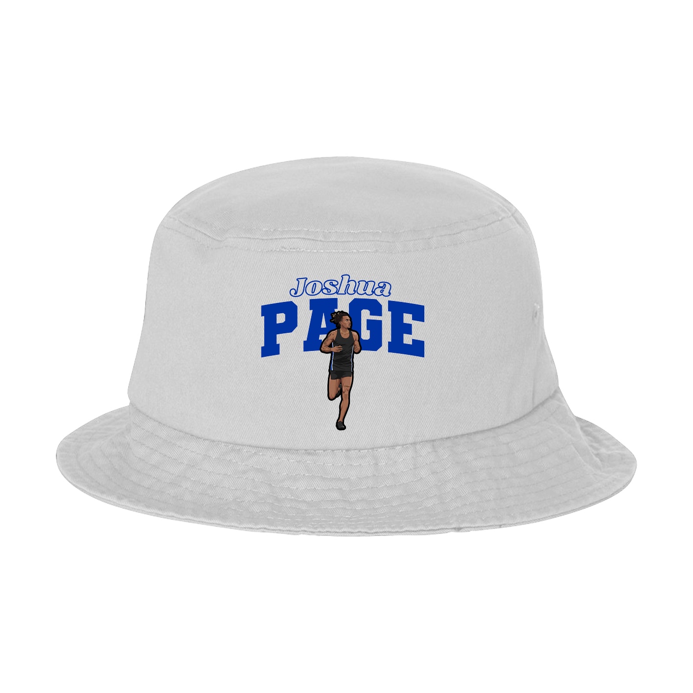 Bucket Cap — Name Arch in White
