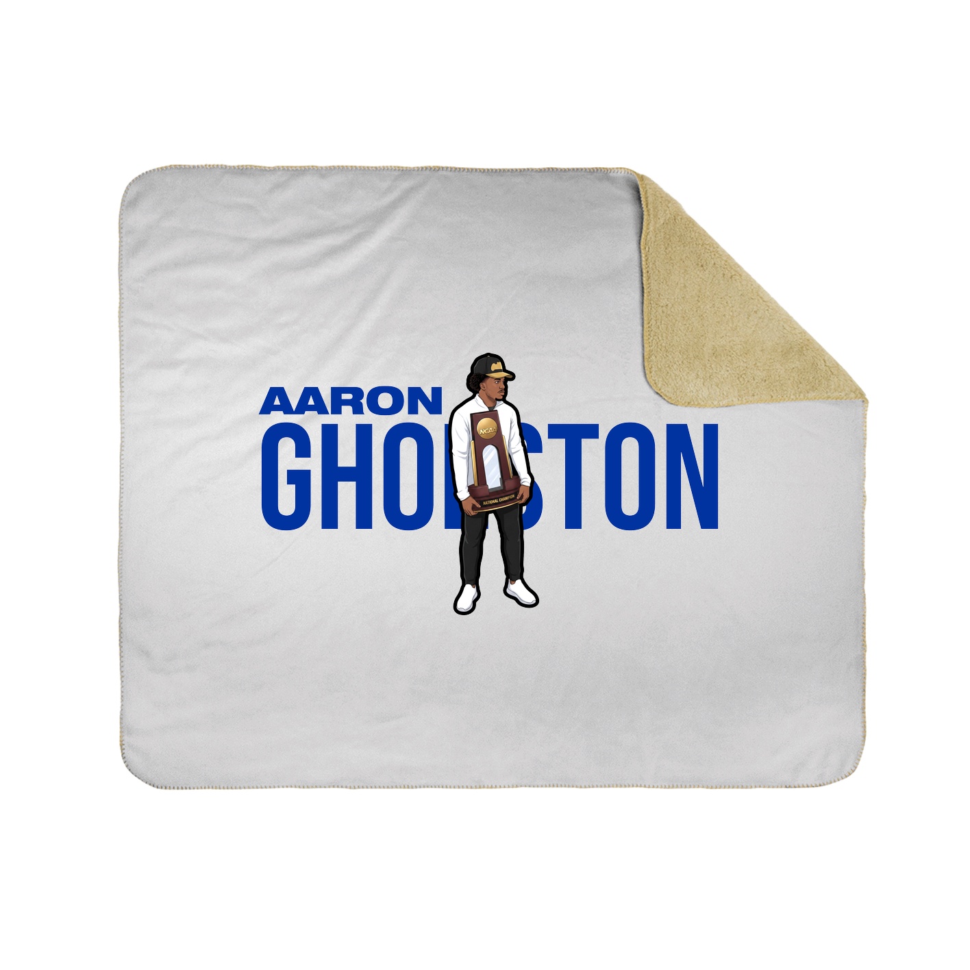 Throw Blanket — Player Name in White