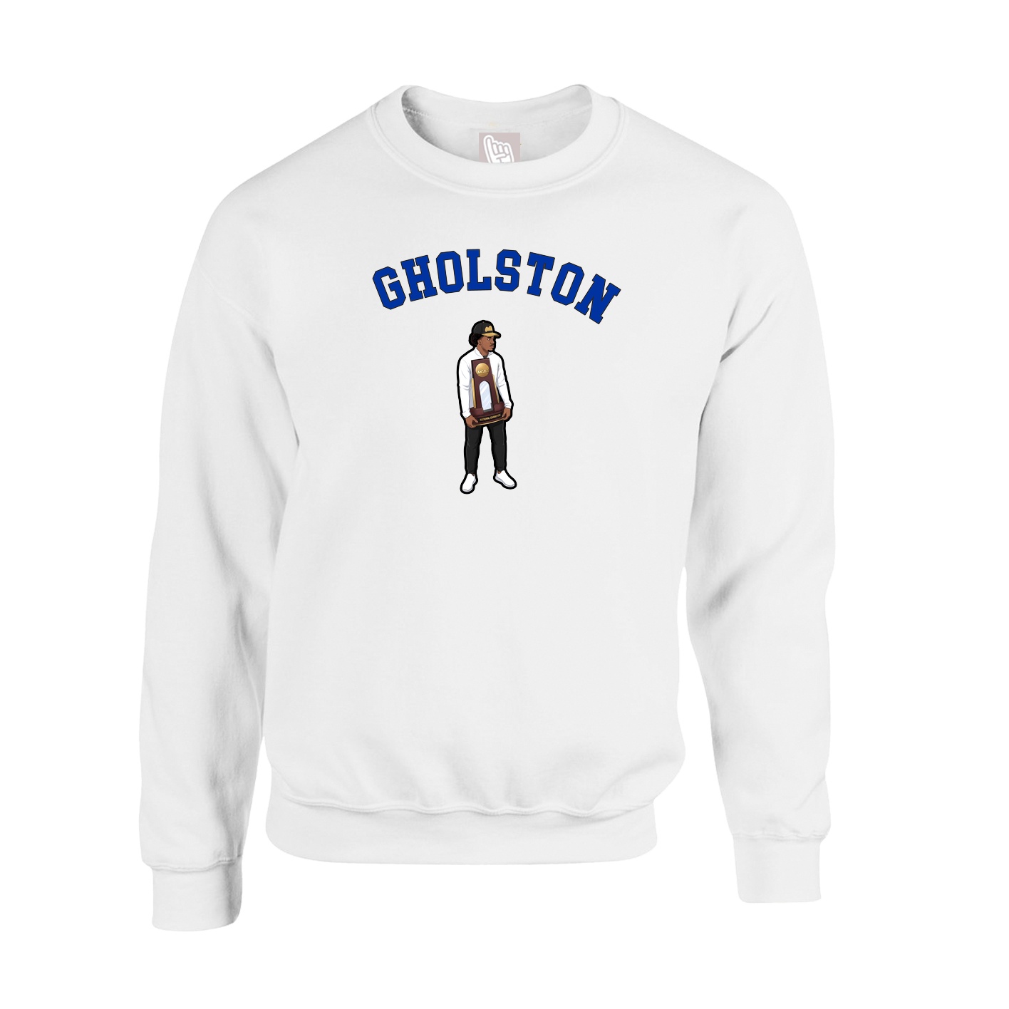 Fleece Crew — Shirsey Arch in White