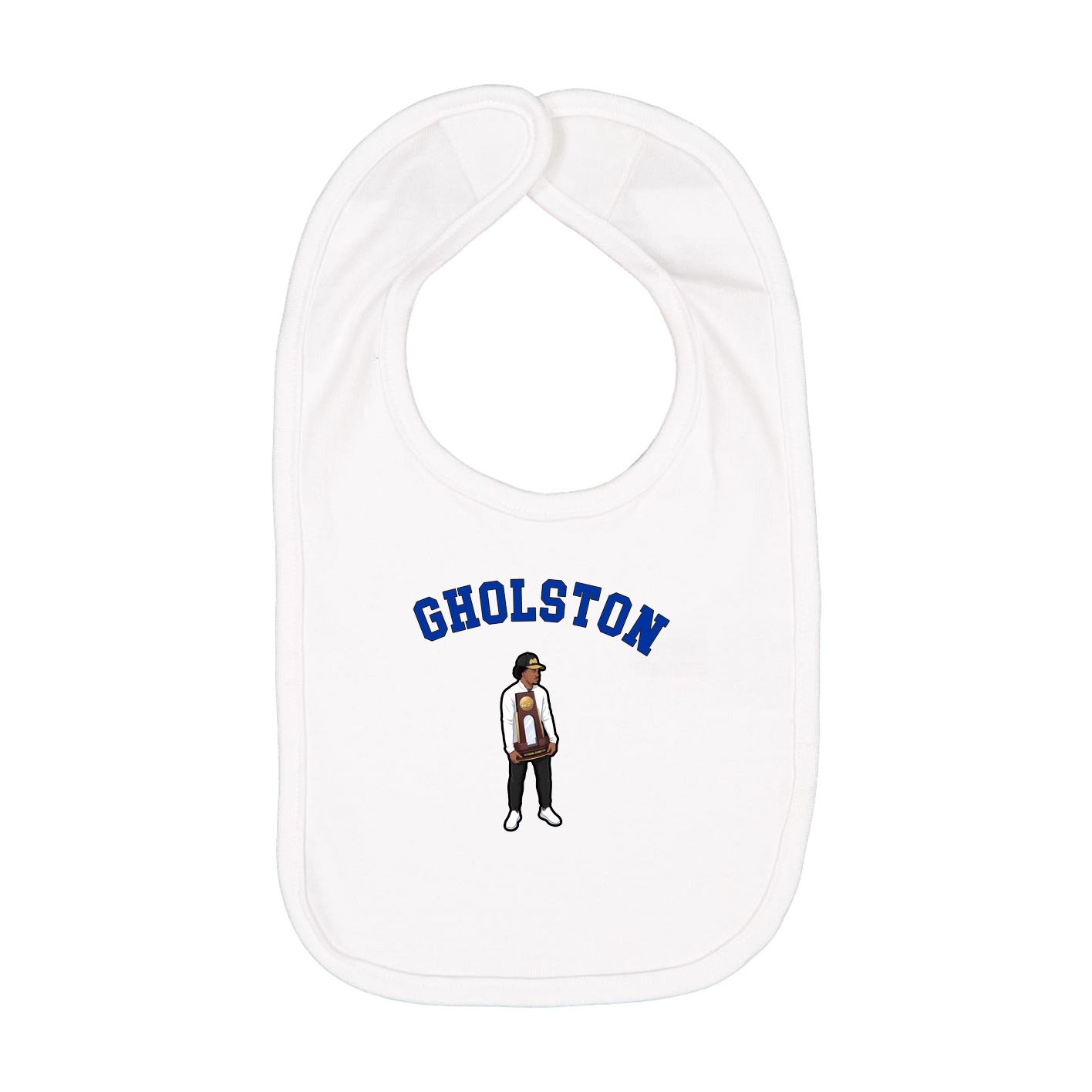 Infant Bib — Shirsey Arch in White