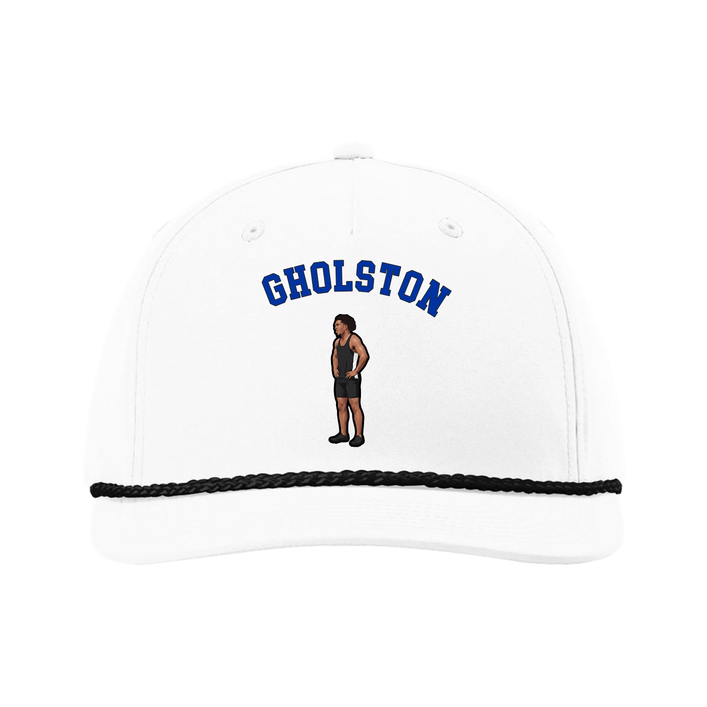 Five-Panel Classic Rope Cap — Shirsey Arch in White