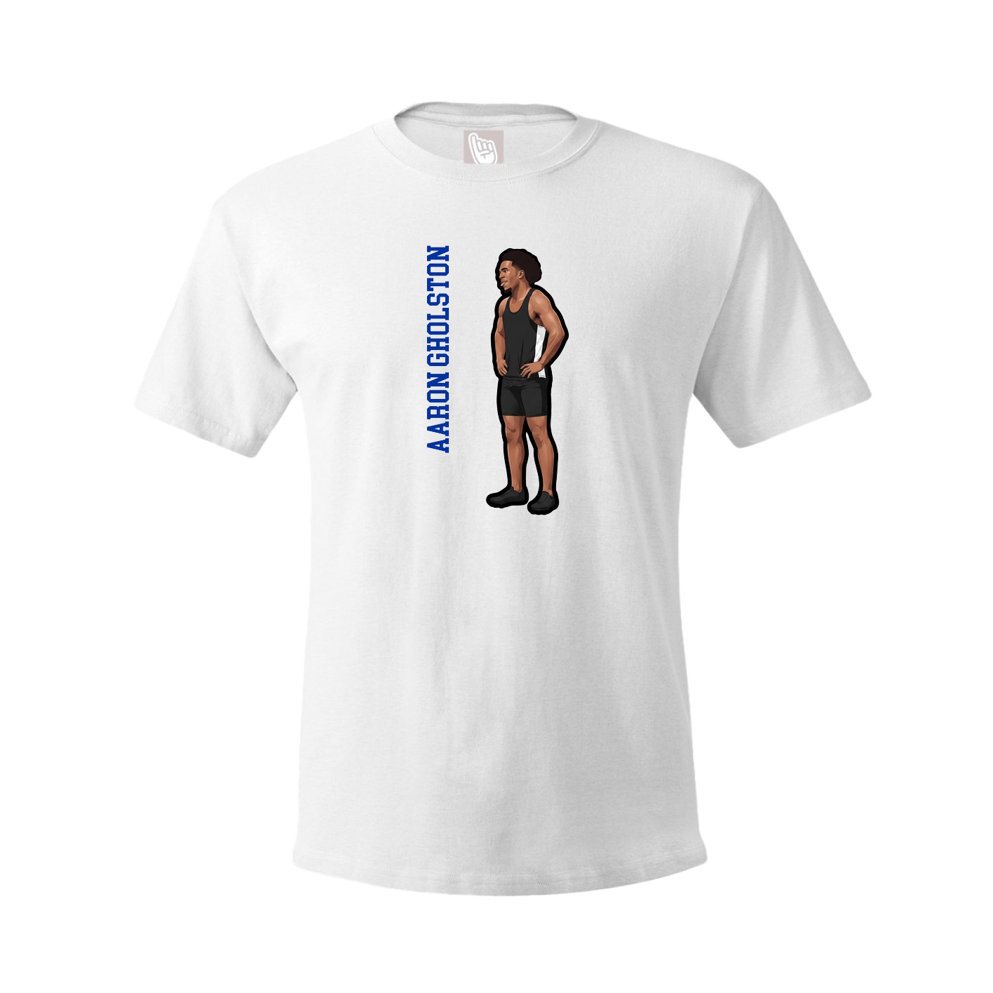 Youth Tee — Name Vertical in White
