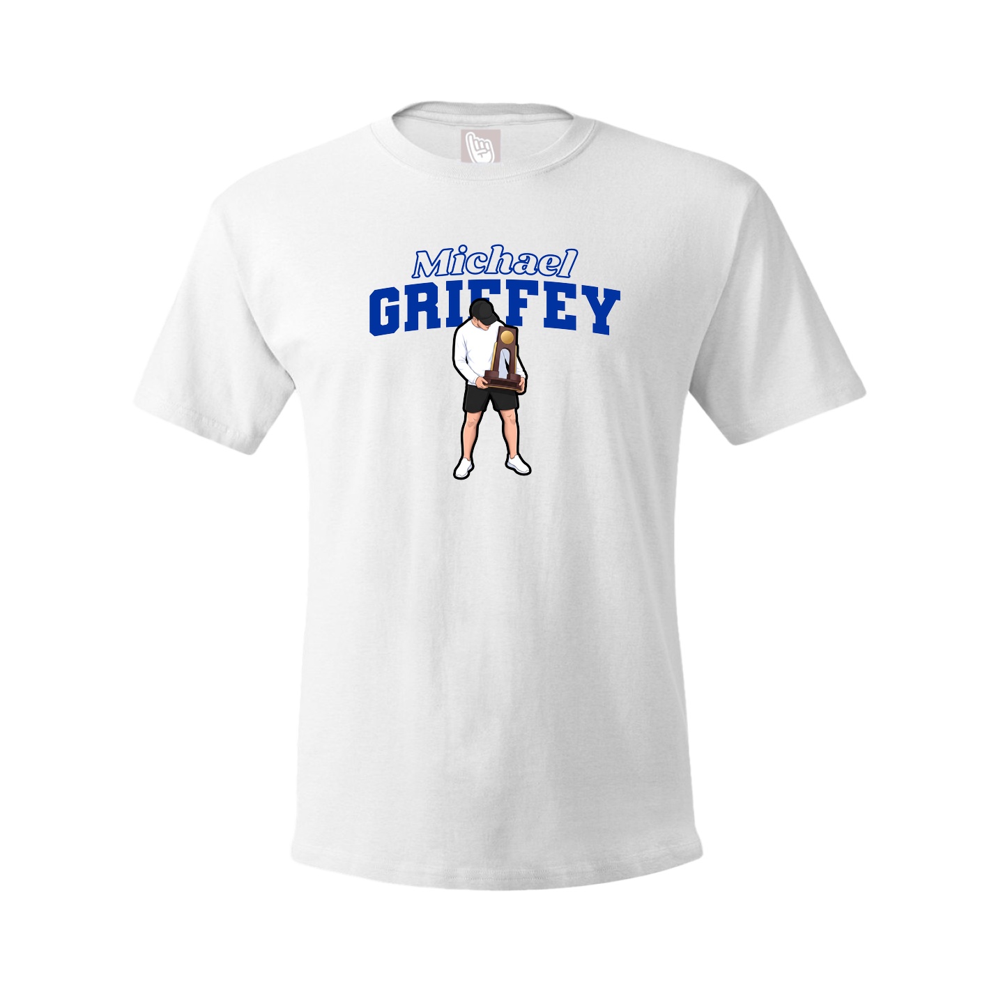 Youth Tee — Name Arch in White