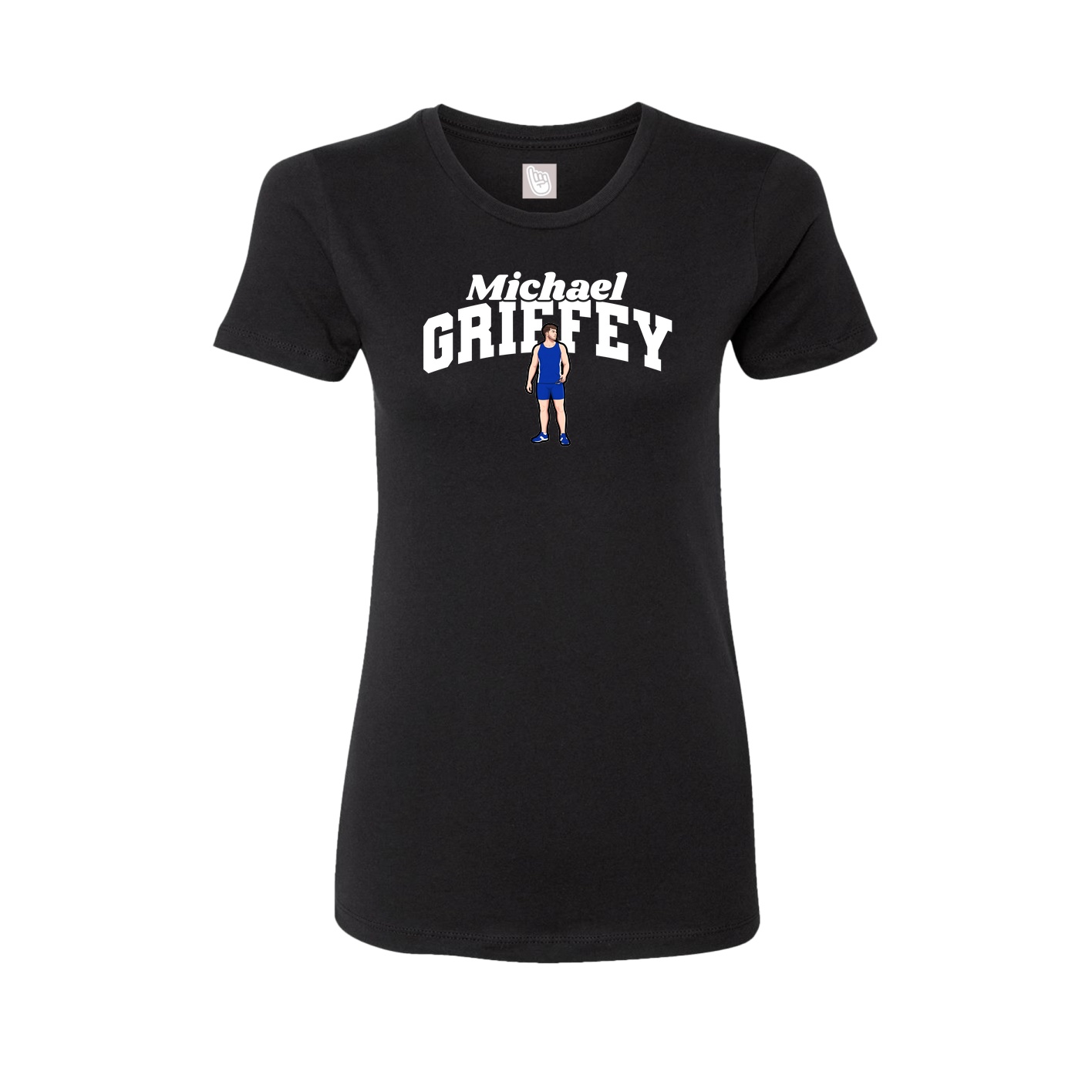 Fitted Women's Tee — Signature Arch in Black
