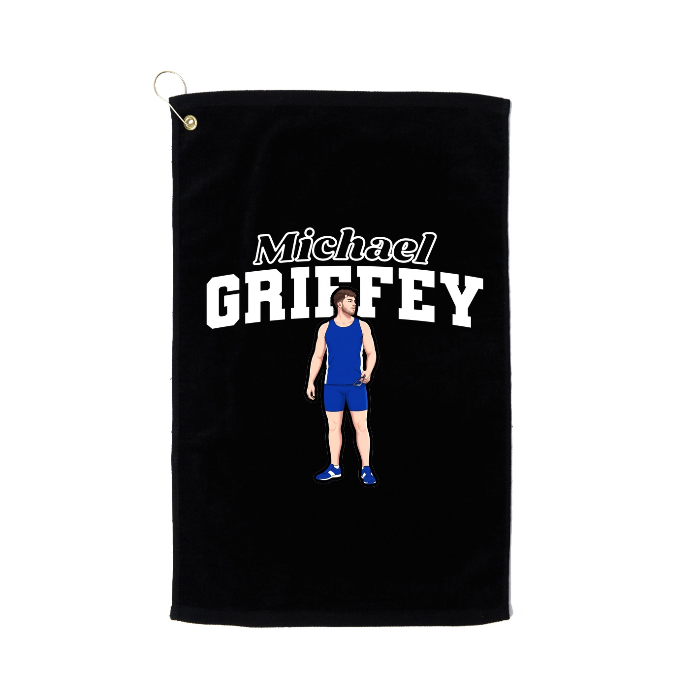 Golf Towel — Name Arch in Black
