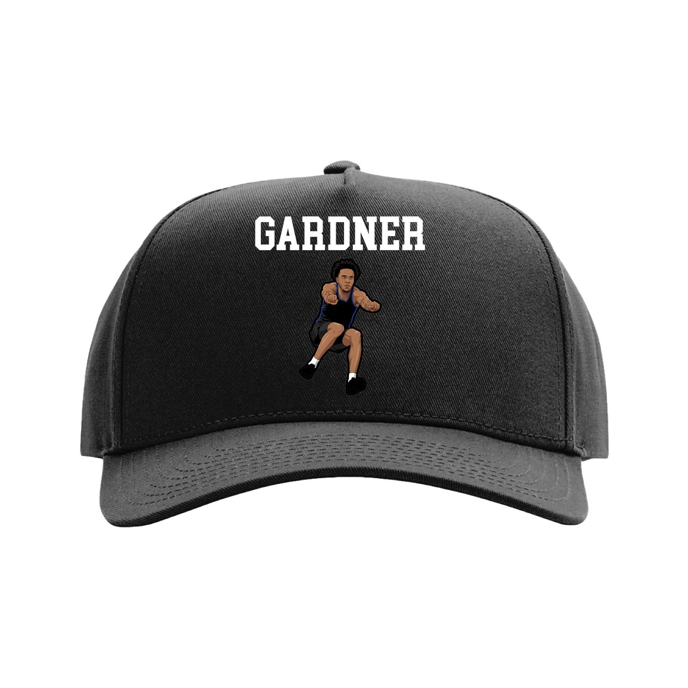 Full Fabric Five-Panel Champ Cap — Shirsey in Black