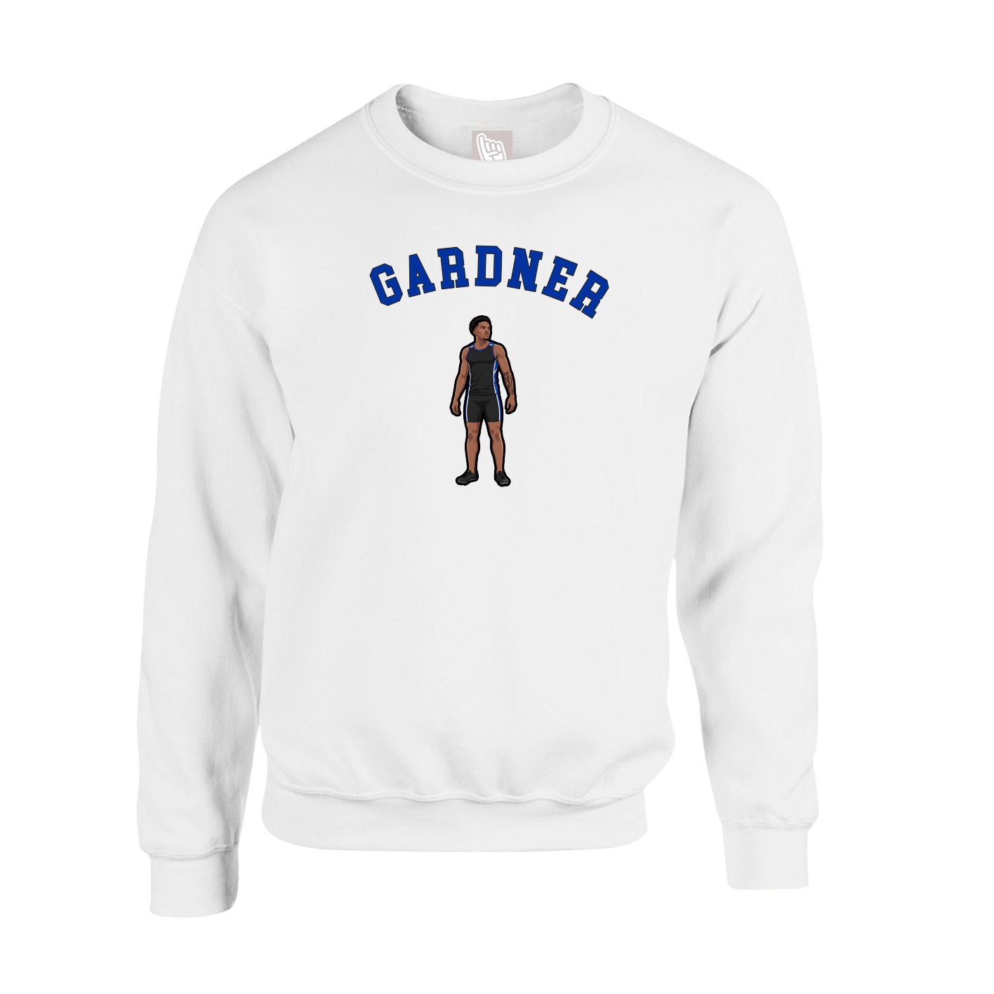 Fleece Crew — Shirsey Arch in White