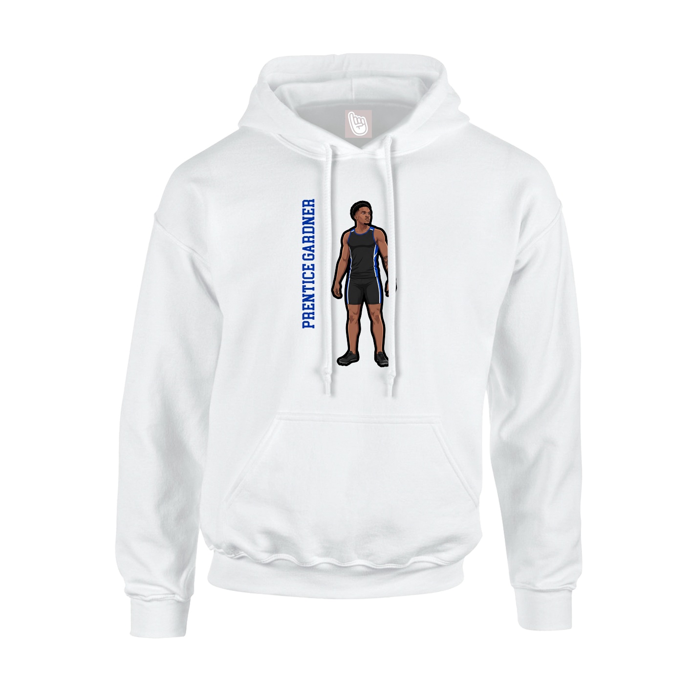 Hoodie — Name Vertical in White