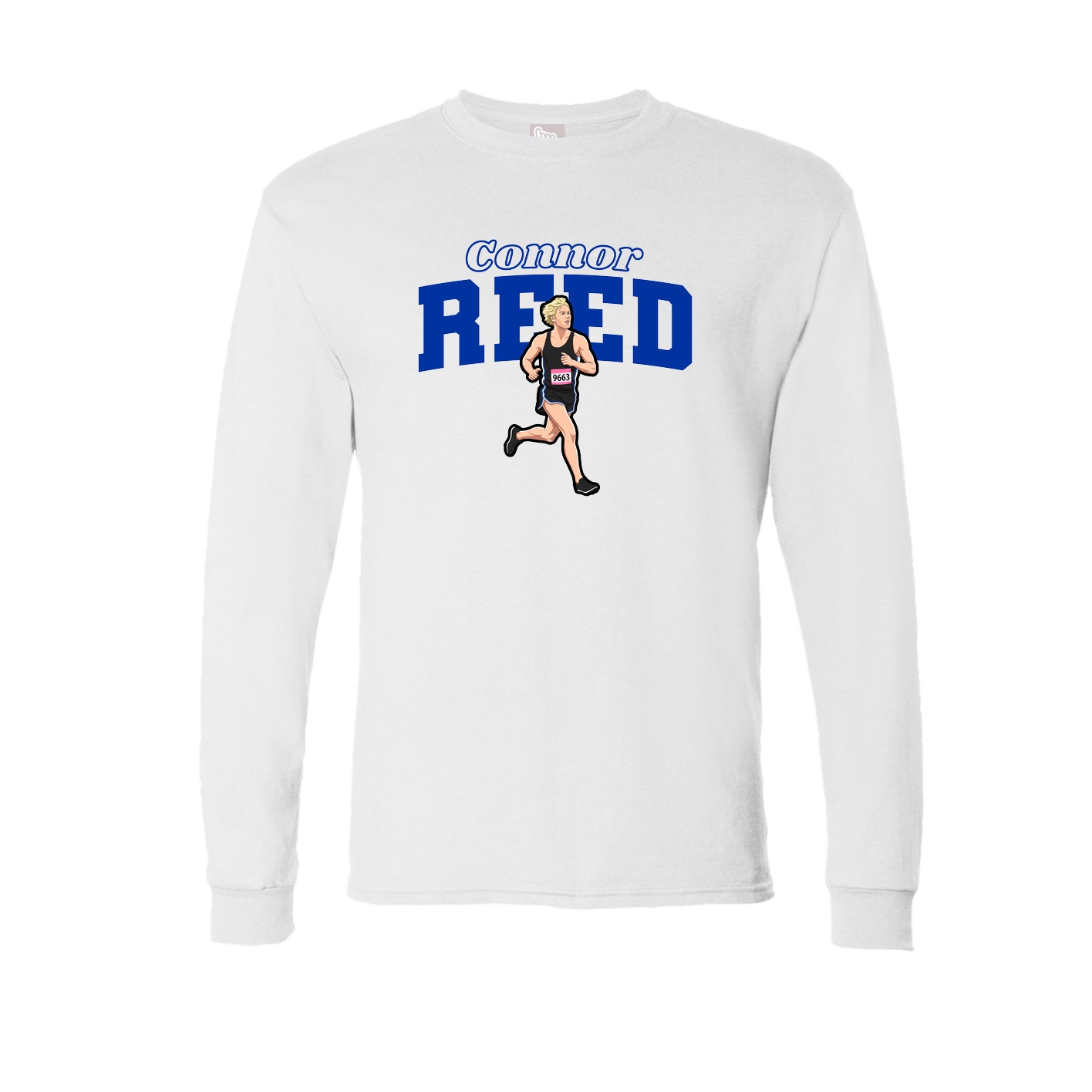 Long Sleeve Tee — Name Arch in White