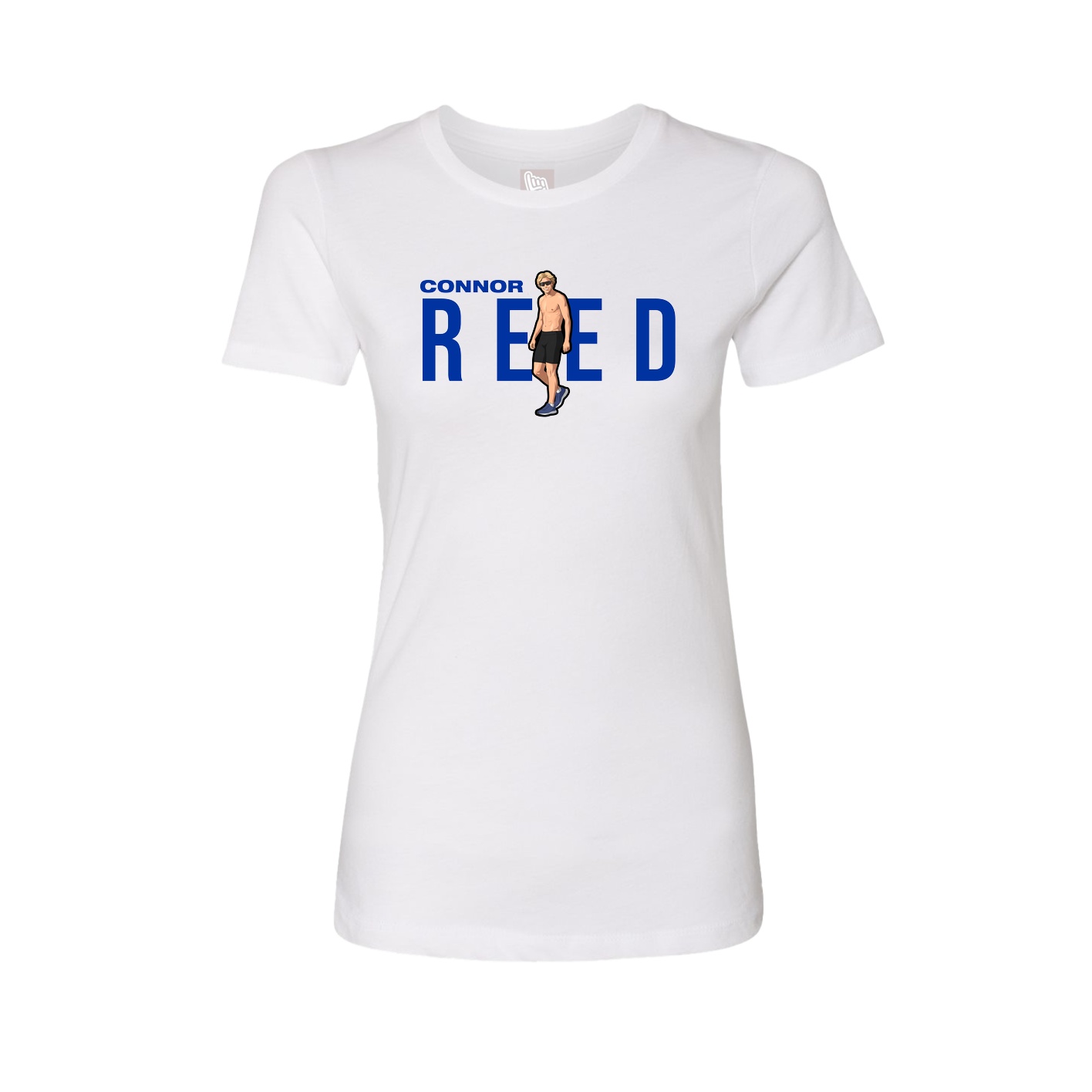 Fitted Women's Tee — Player Name in White