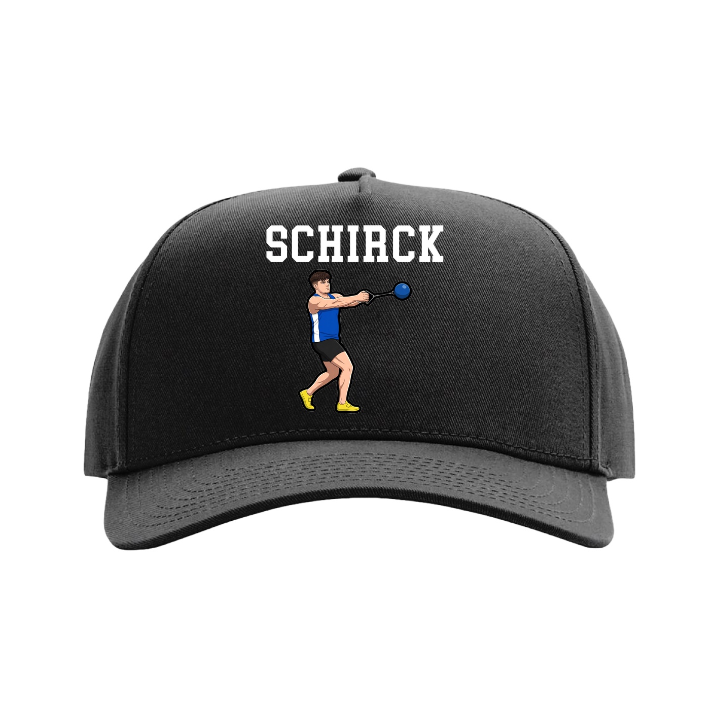Full Fabric Five-Panel Champ Cap — Shirsey in Black
