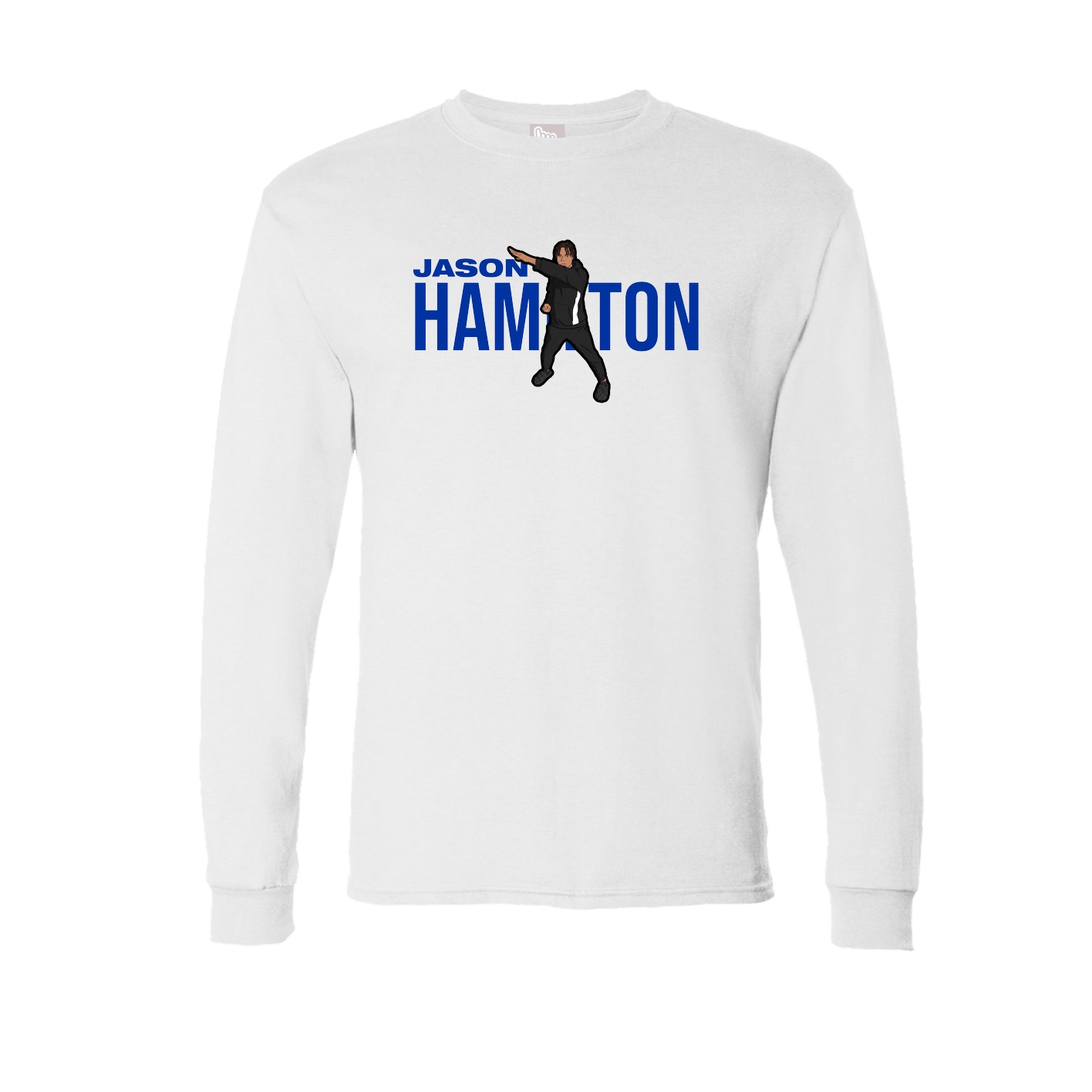 Long Sleeve Tee — Player Name in White