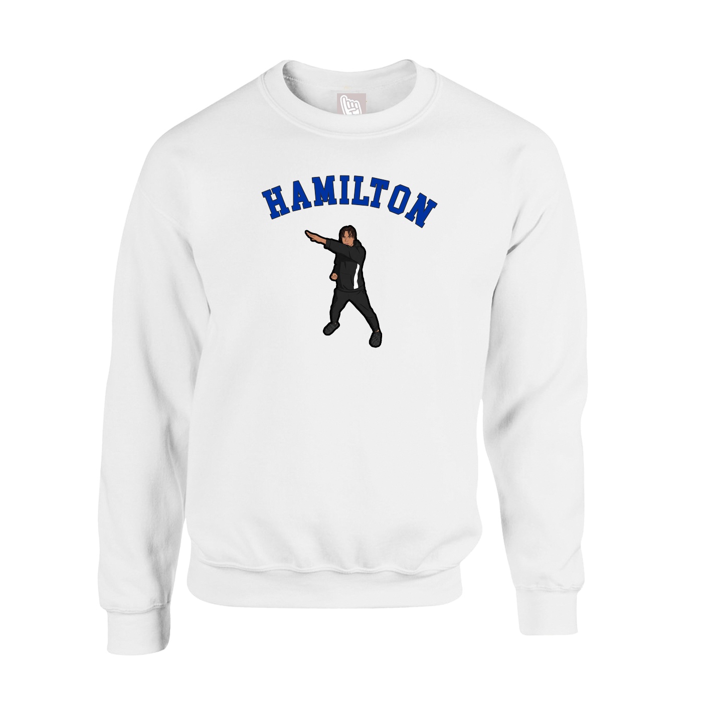 Fleece Crew — Shirsey Arch in White