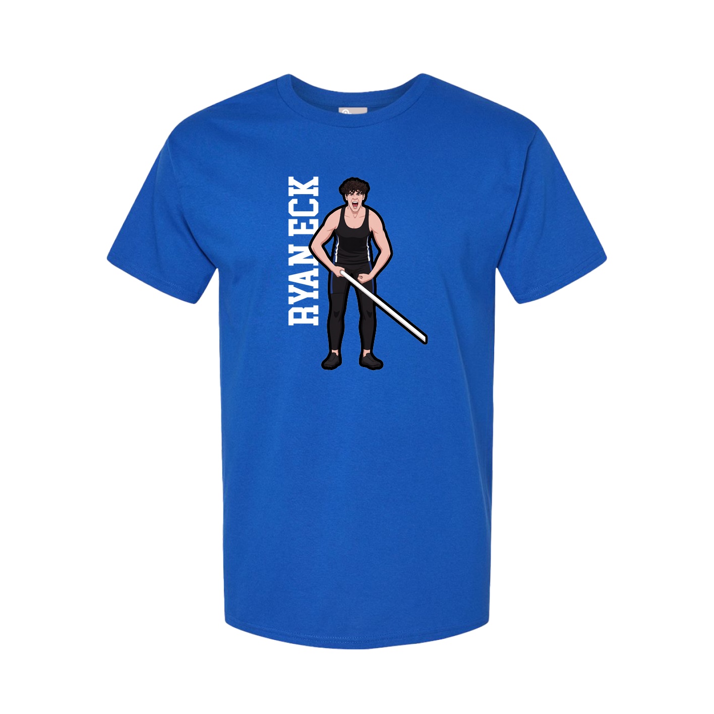 Youth Tee — Name Vertical in Royal