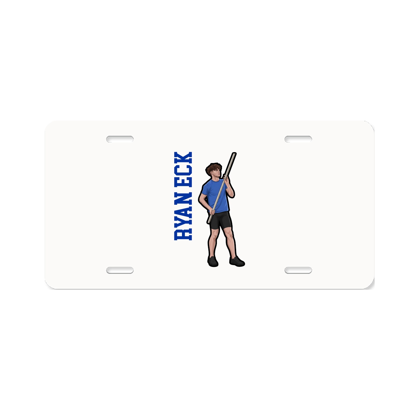License Plate — Name Vertical in Classic