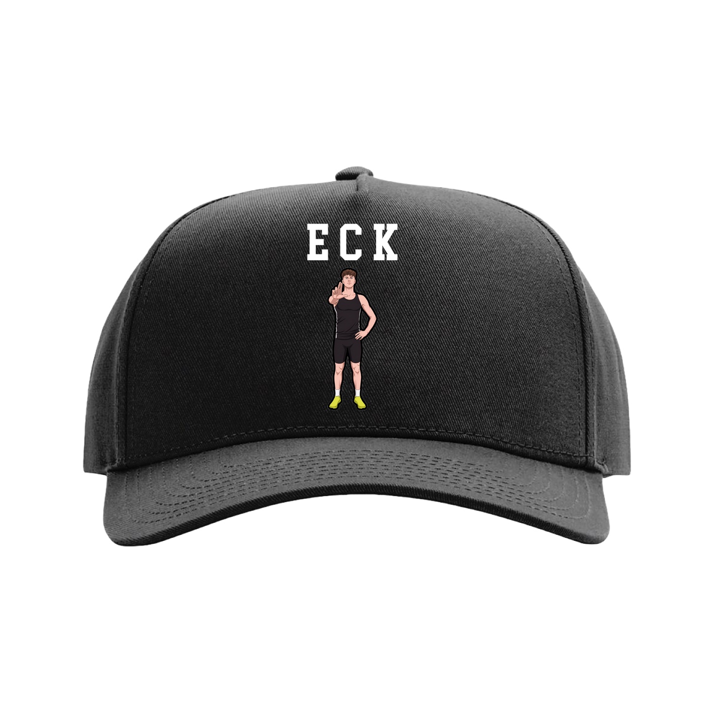 Full Fabric Five-Panel Champ Cap — Shirsey in Black