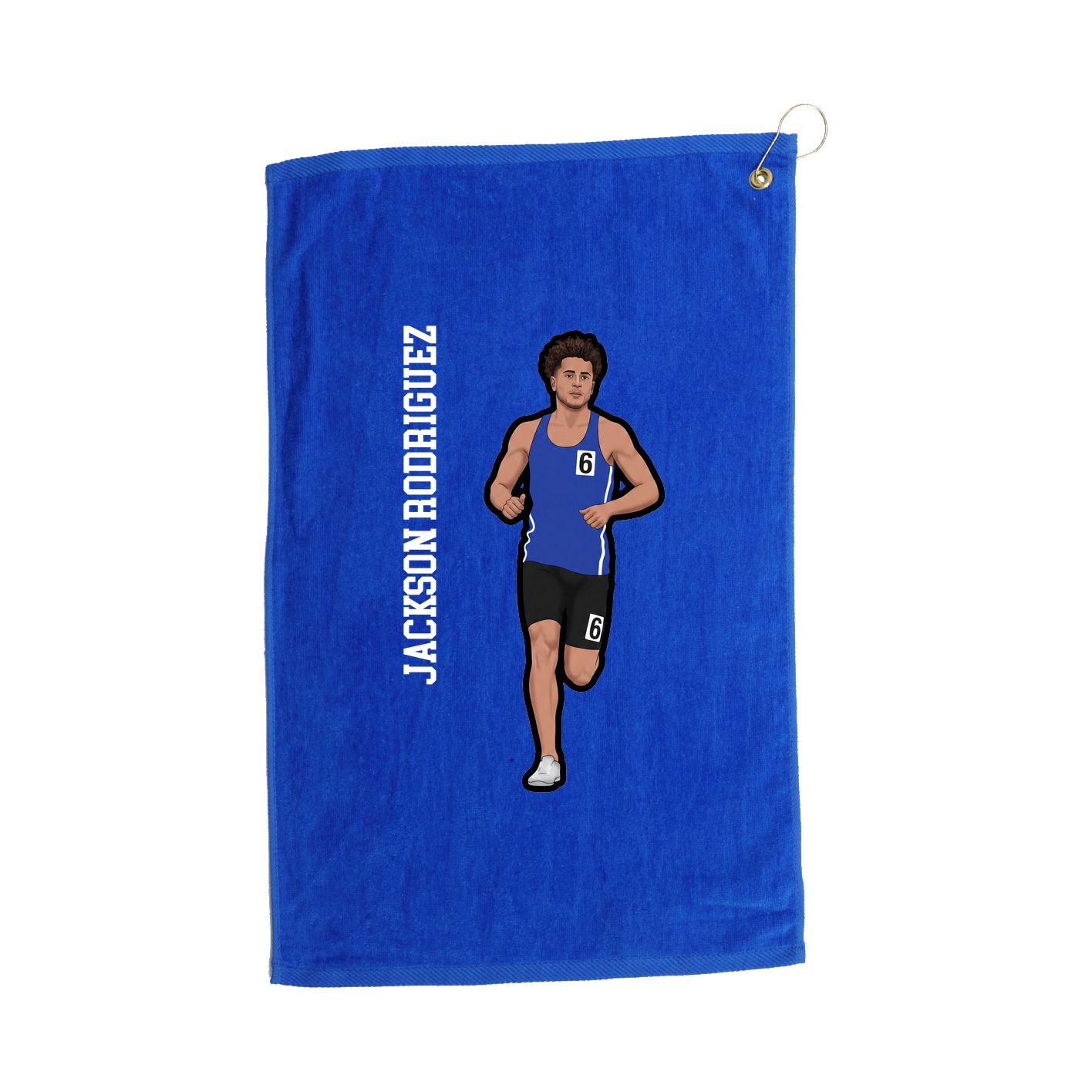 Golf Towel — Name Vertical in Royal