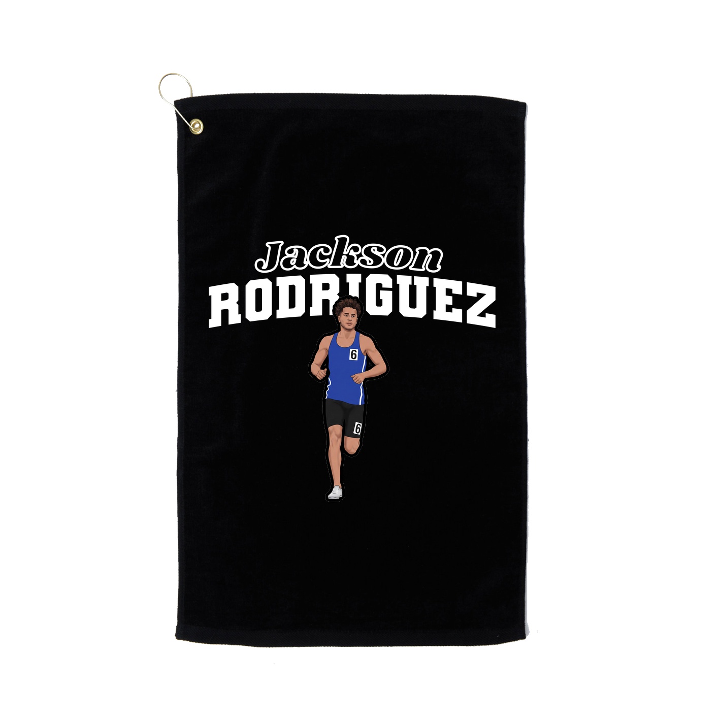 Golf Towel — Name Arch in Black
