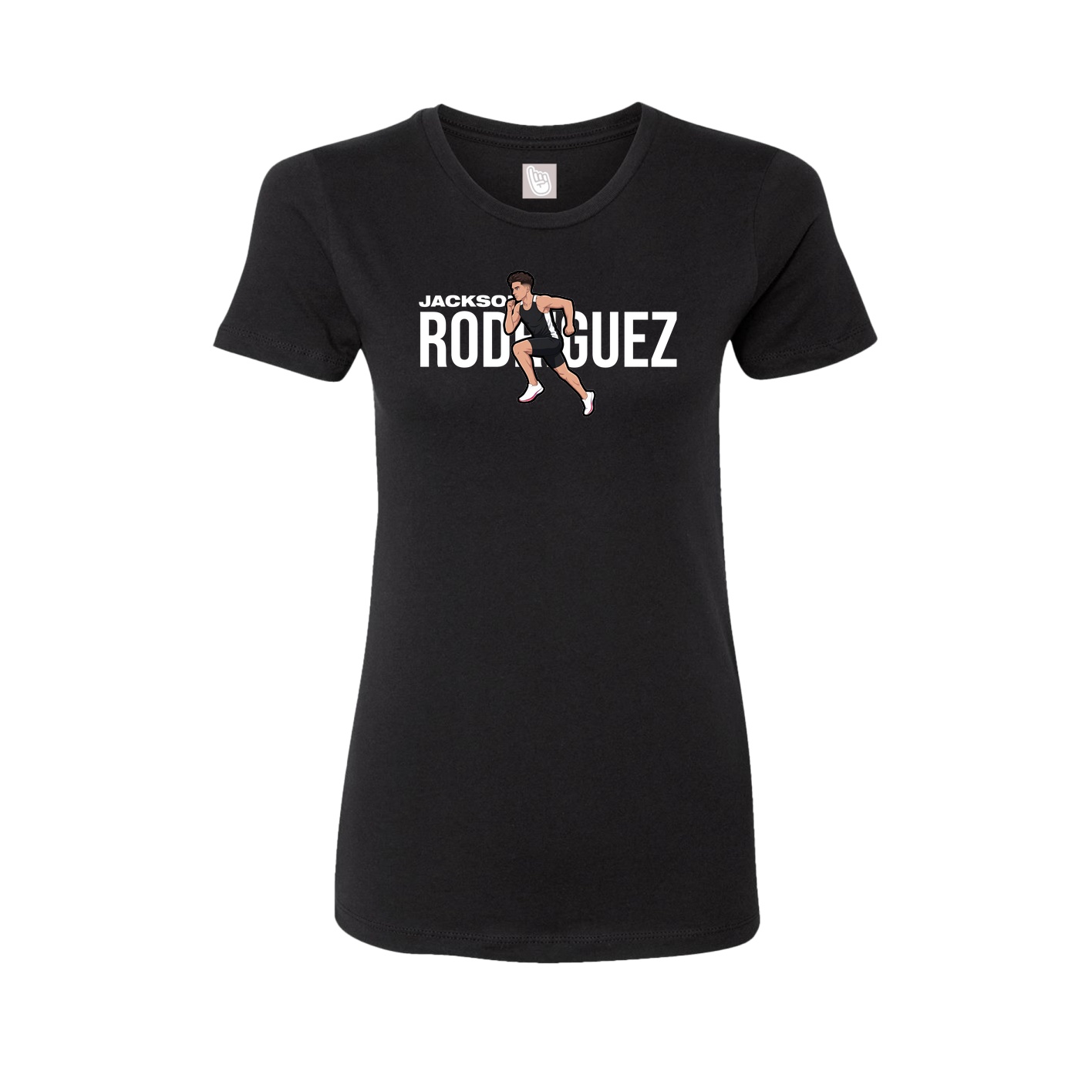 Fitted Women's Tee — Player Name in Black