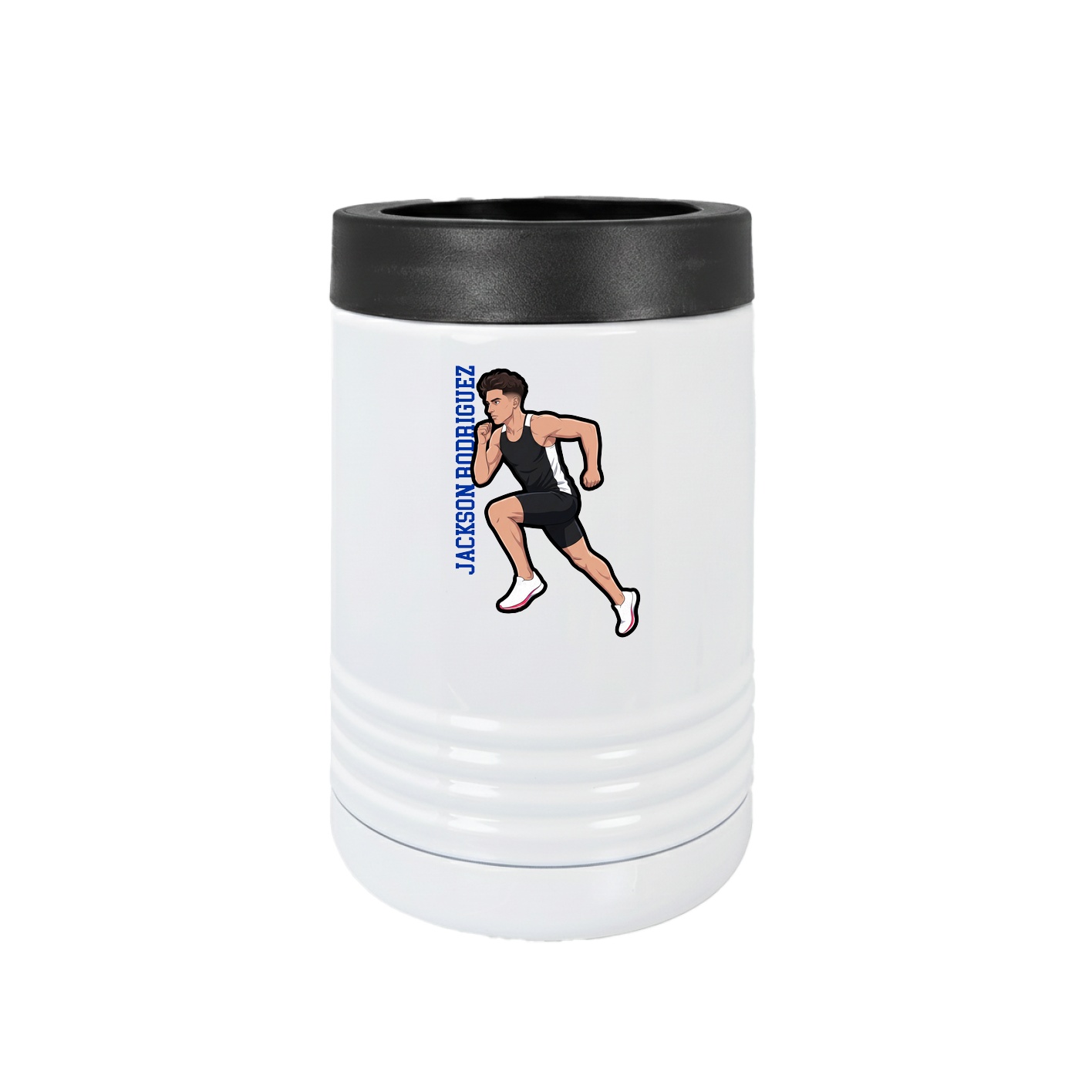 Beverage Holder — Name Vertical in White