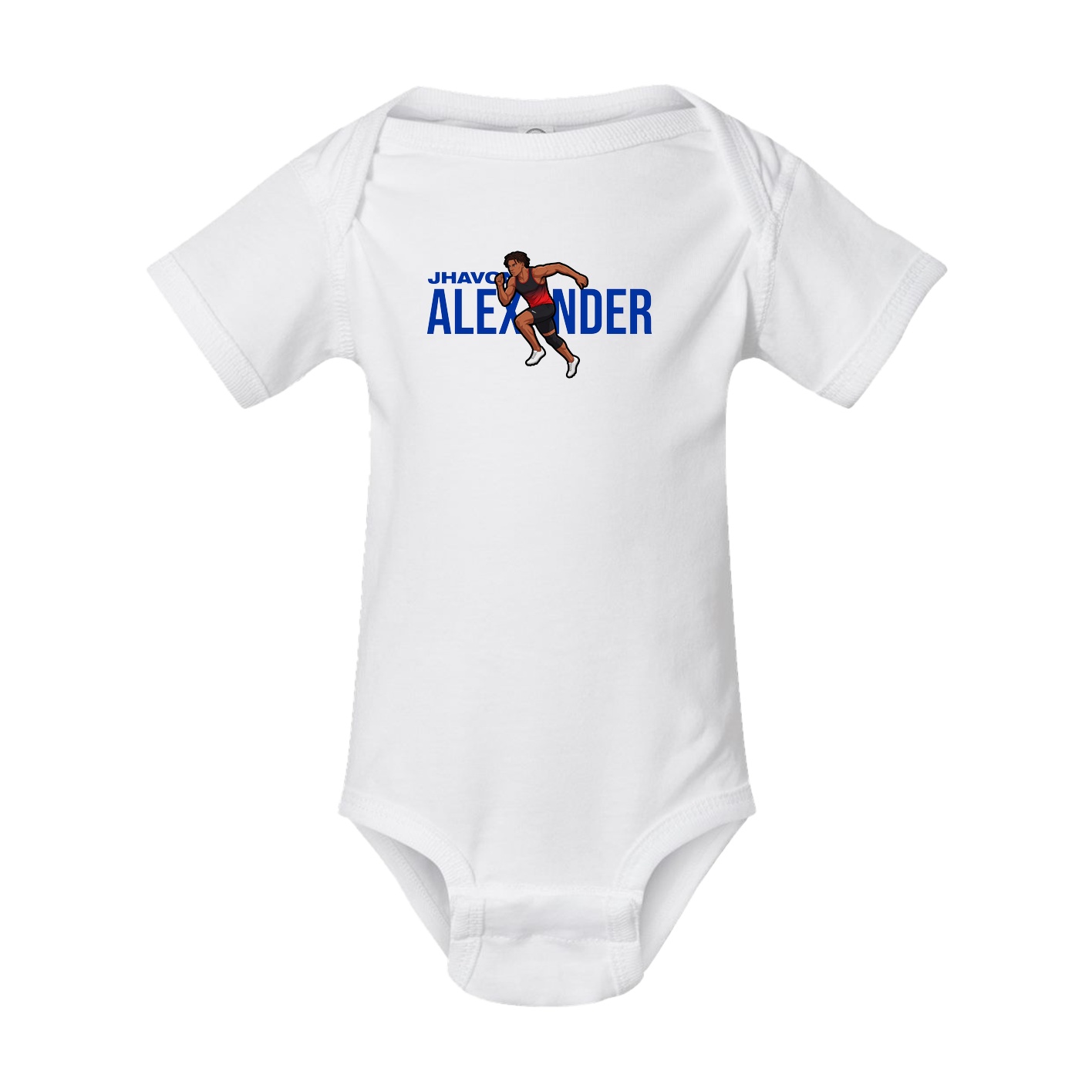 Baby Onesie — Player Name in White