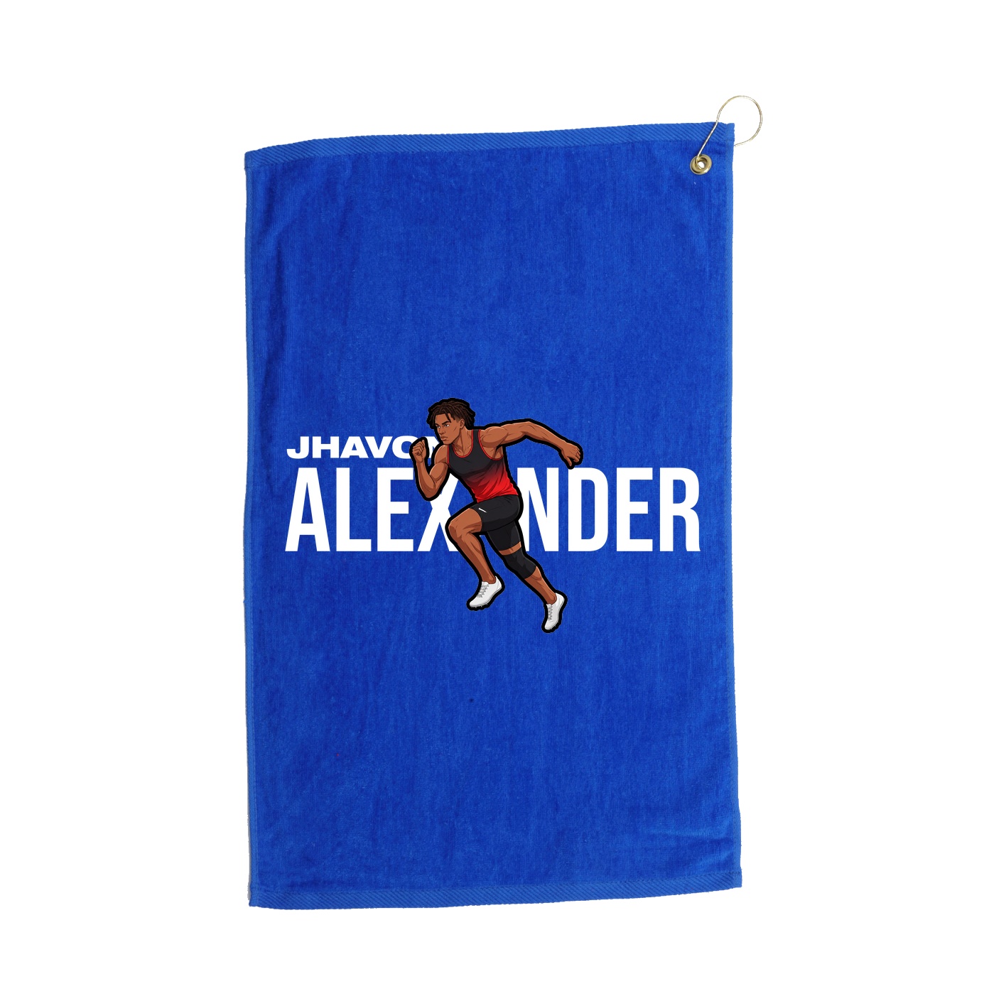 Golf Towel — Player Name in Royal