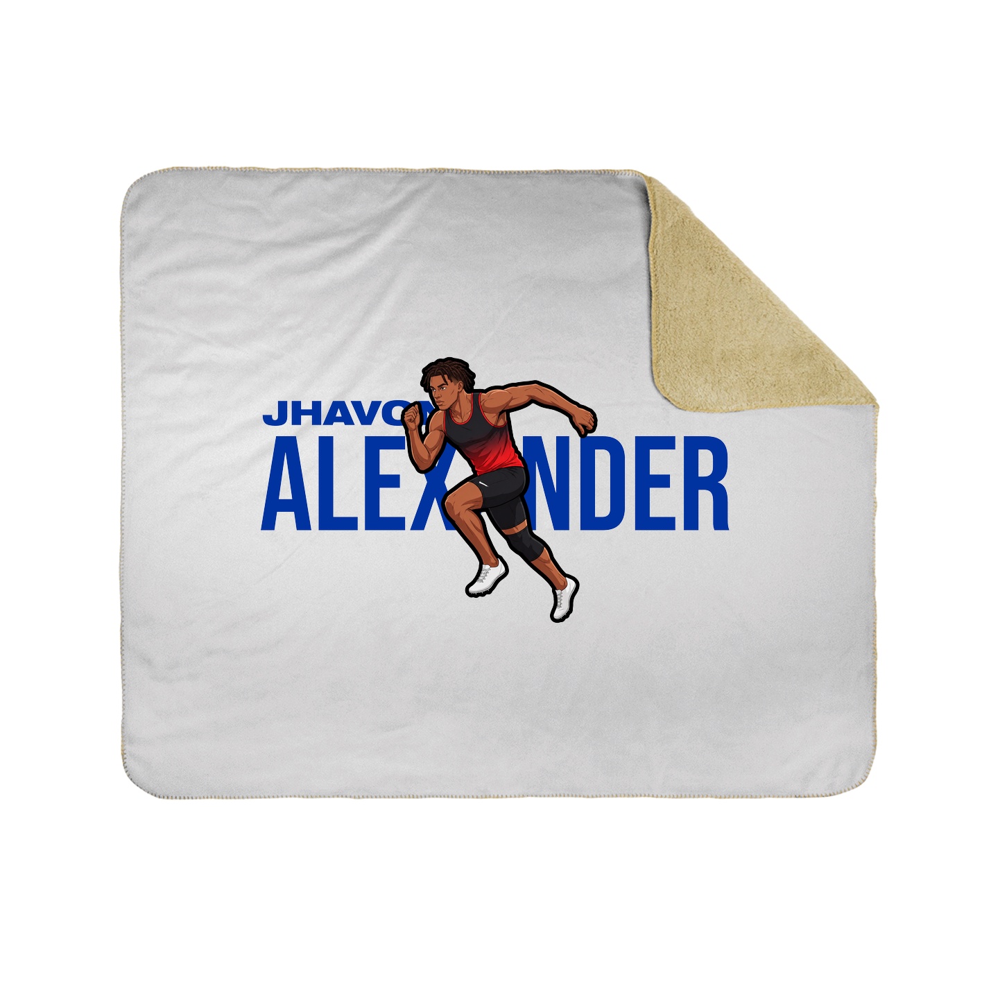 Throw Blanket — Player Name in White
