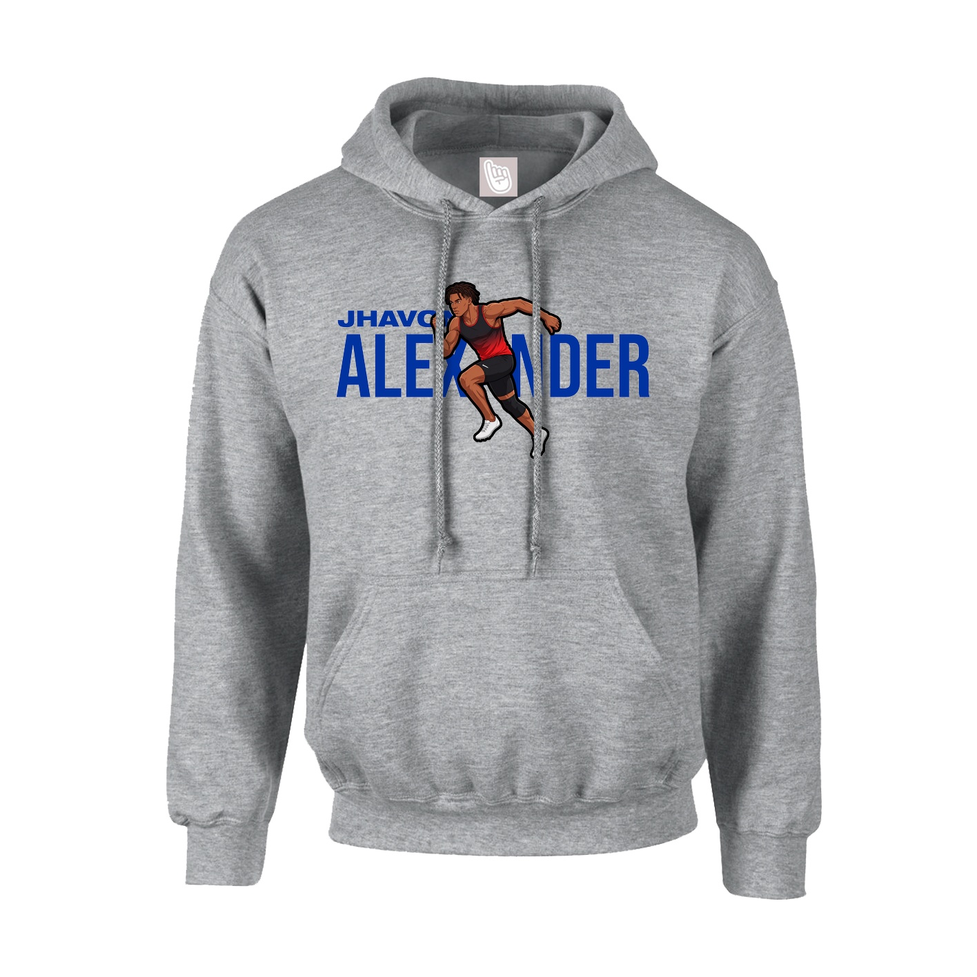 Hoodie — Player Name in Grey