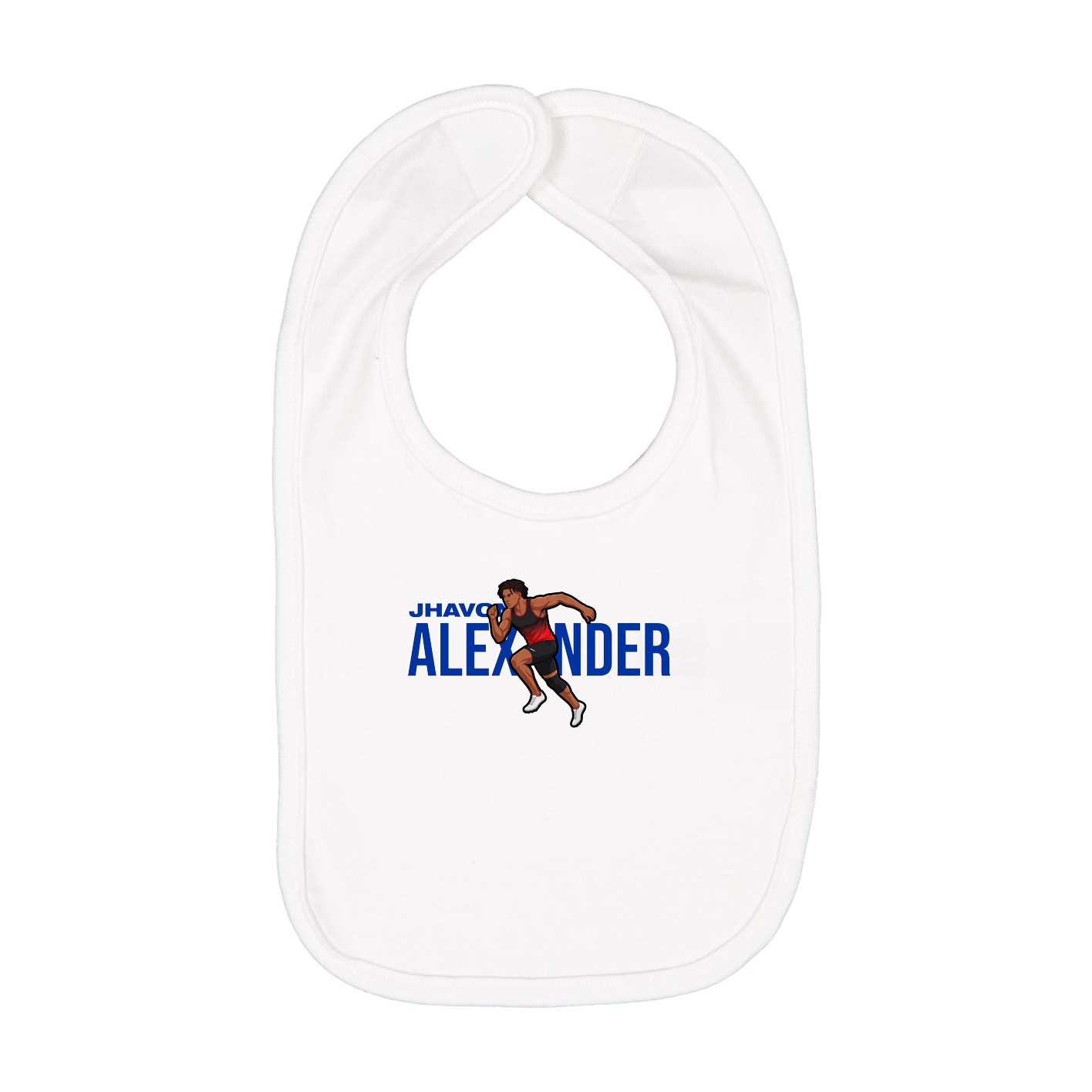 Infant Bib — Player Name in White