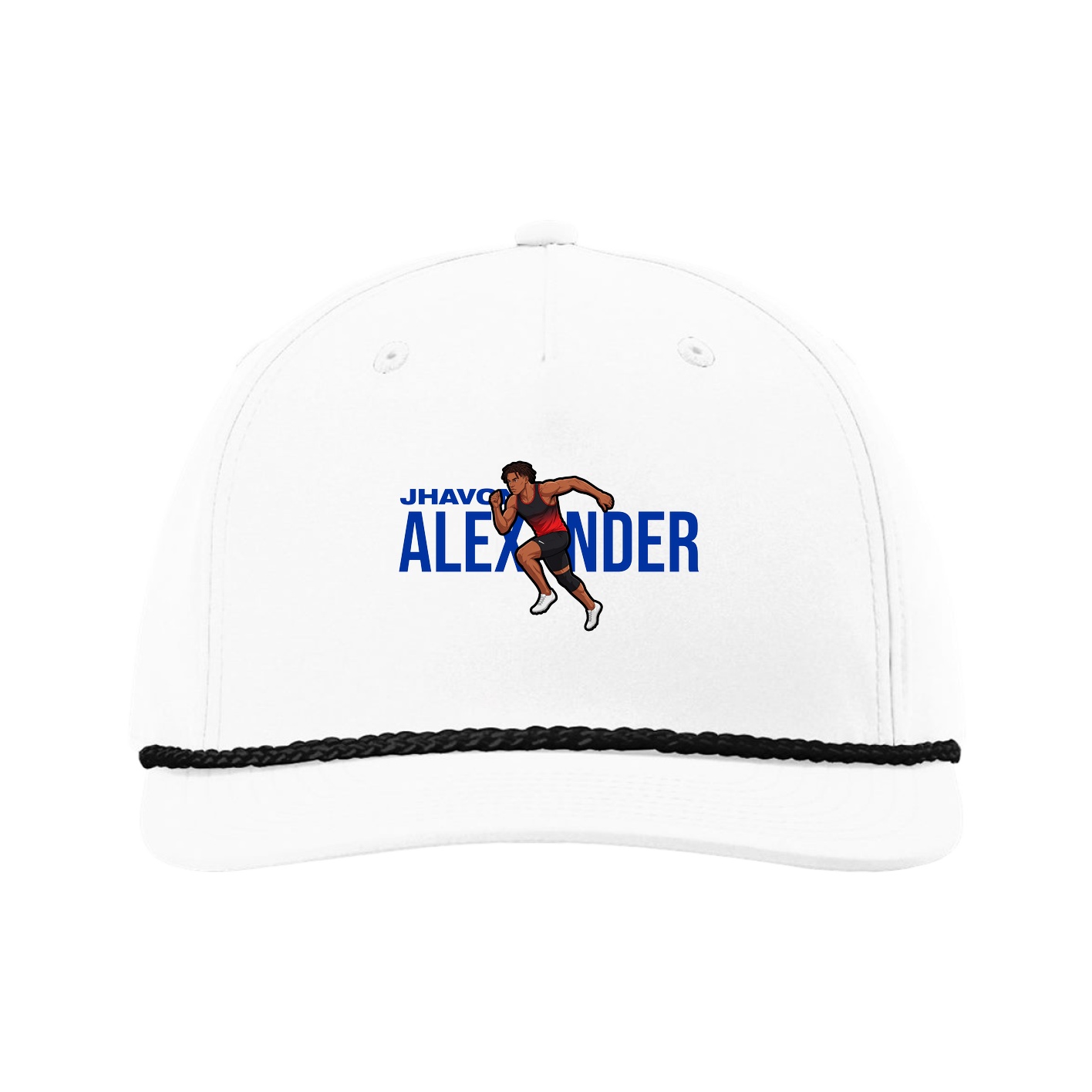 Five-Panel Classic Rope Cap — Player Name in White