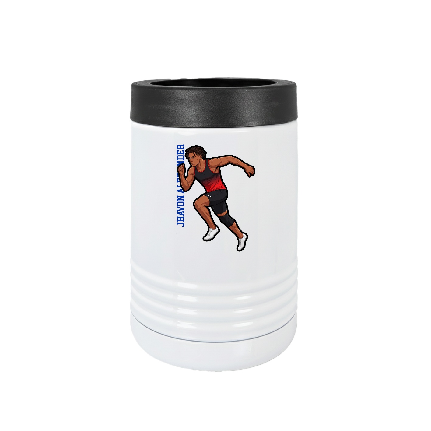 Beverage Holder — Name Vertical in White