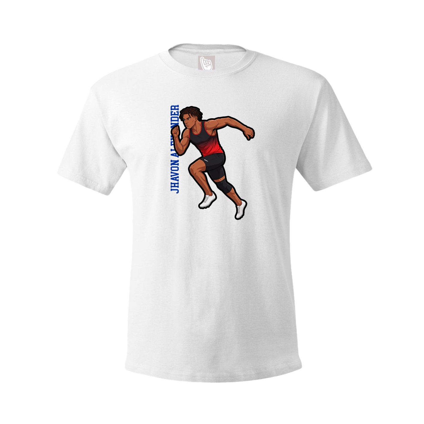 Tee — Name Vertical in White