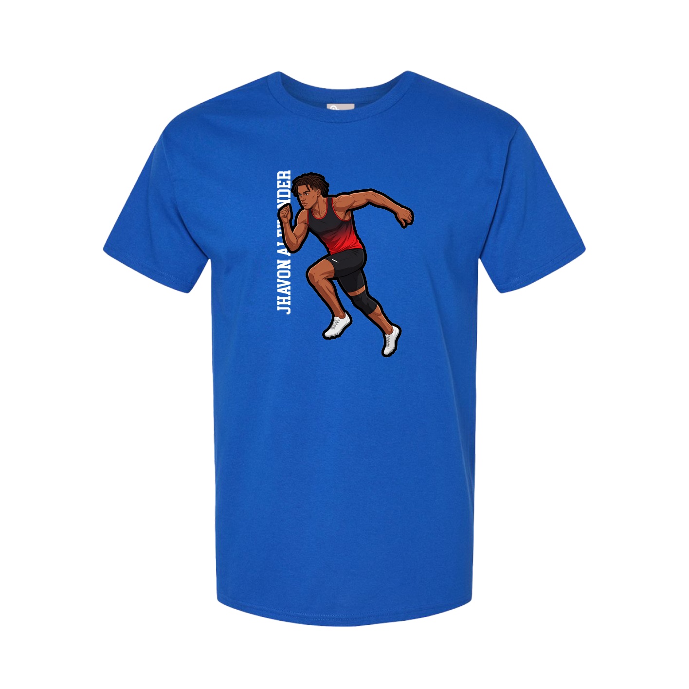 Youth Tee — Name Vertical in Royal