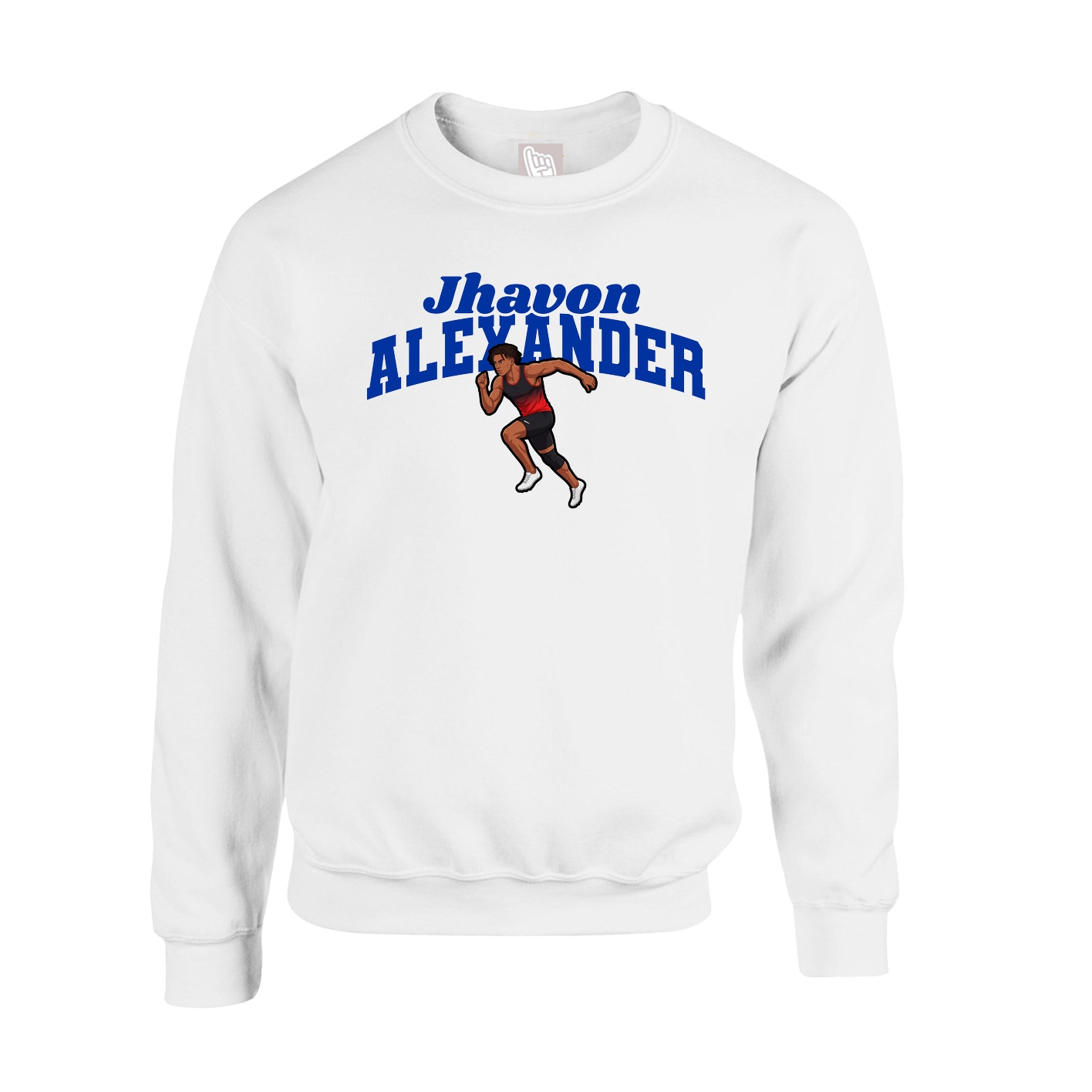 Fleece Crew — Signature Arch in White