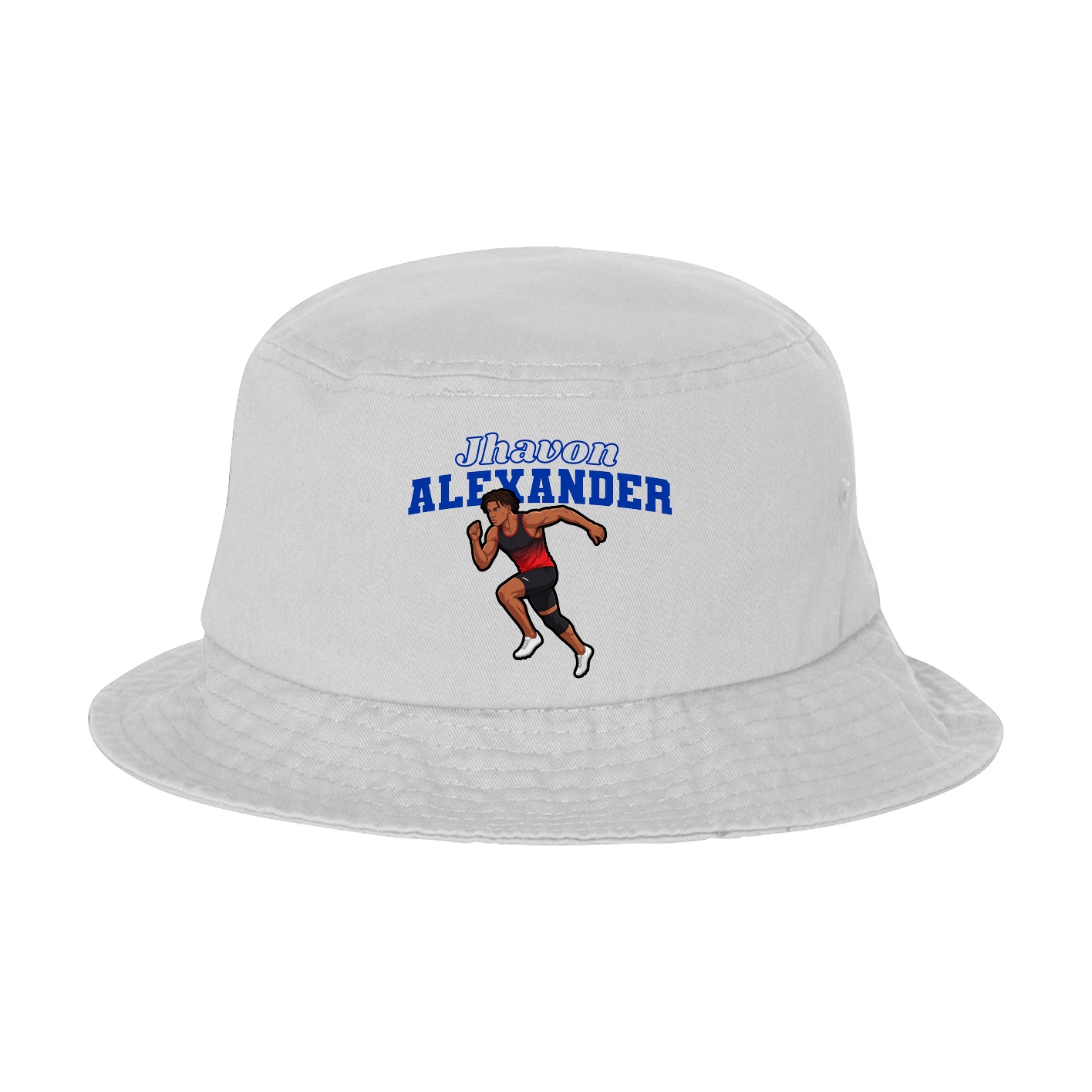 Bucket Cap — Name Arch in White